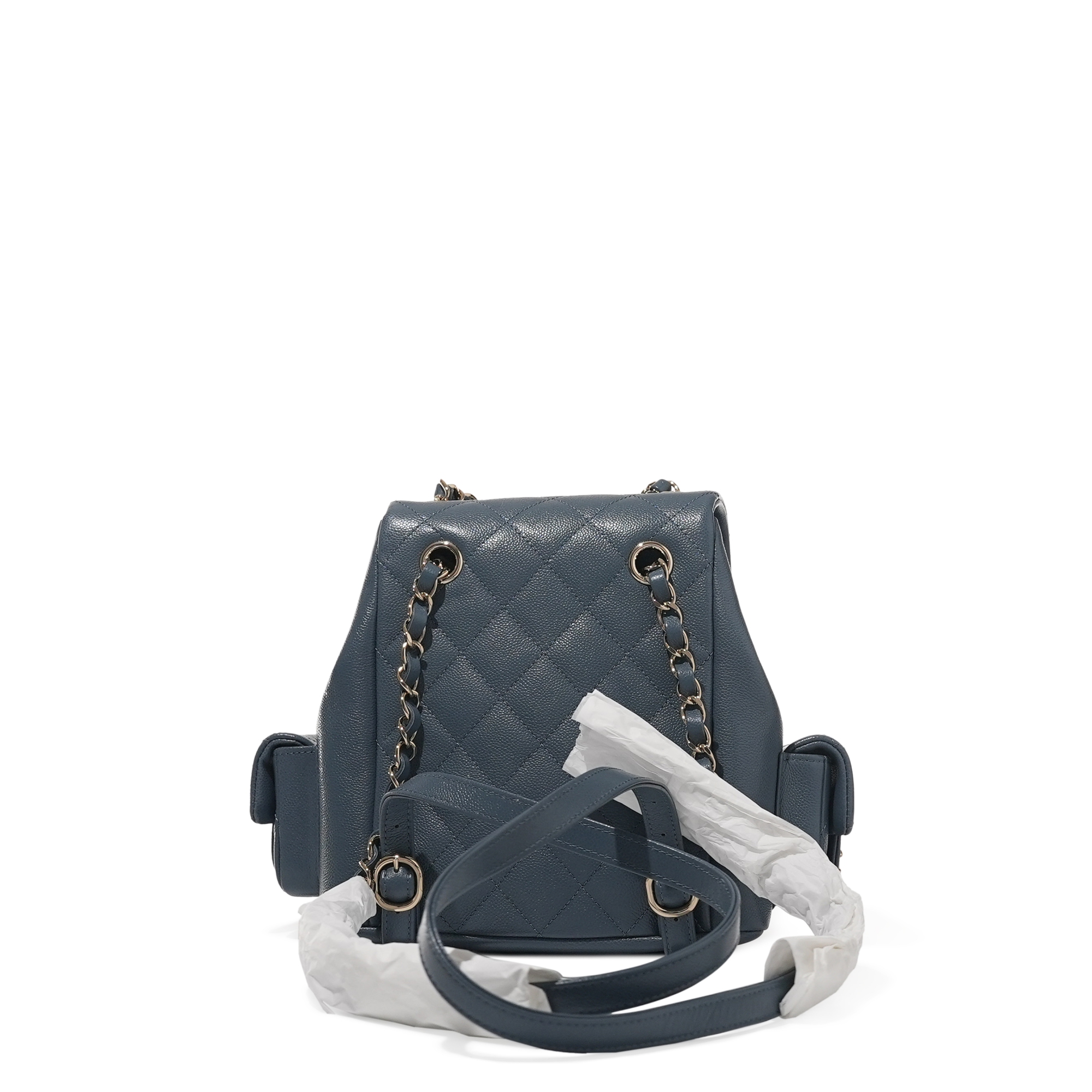 Chanel Business Affinity Backpack Blue Caviar Chanel Blue Quilted Caviar Business Affinity Backpack  main image 2