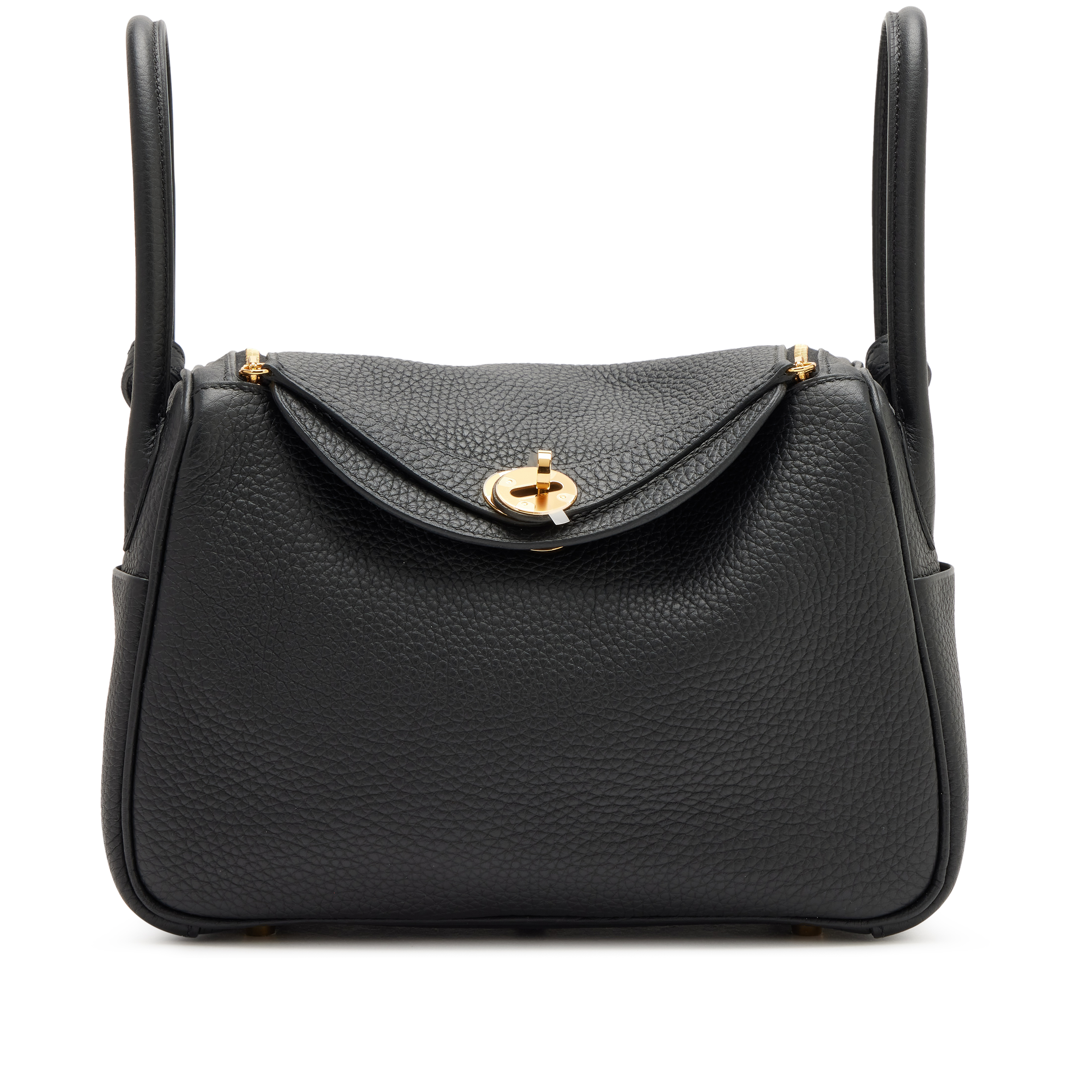 Hermès Black Clemence Lindy 26 Gold Hardware, 2024 Available For