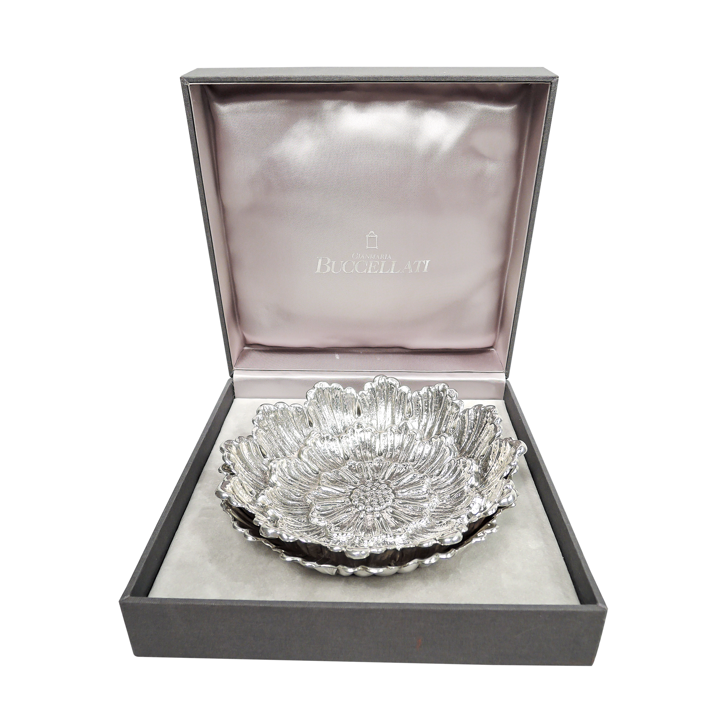 Gianmaria Buccellati シルバー トレー 小物入れ 和光 italian-silver-flower-bowls-in