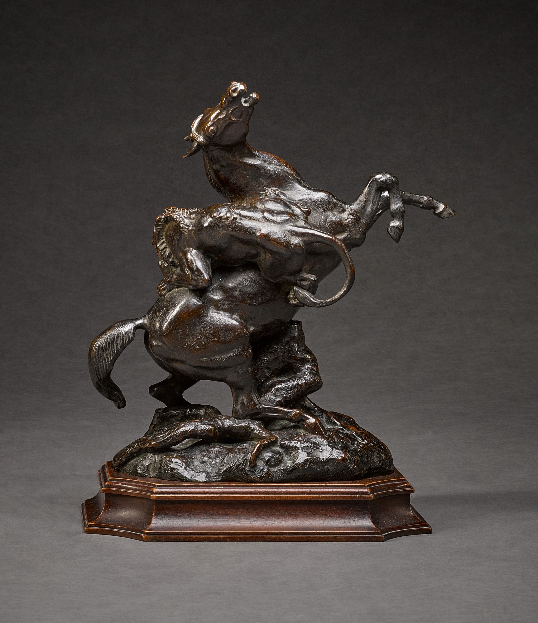 ANTOINELOUIS BARYE CHEVAL SURPRIS PAR UN LION (PREMIÈRE VERSION) (HORSE SURPRISED BY A LION