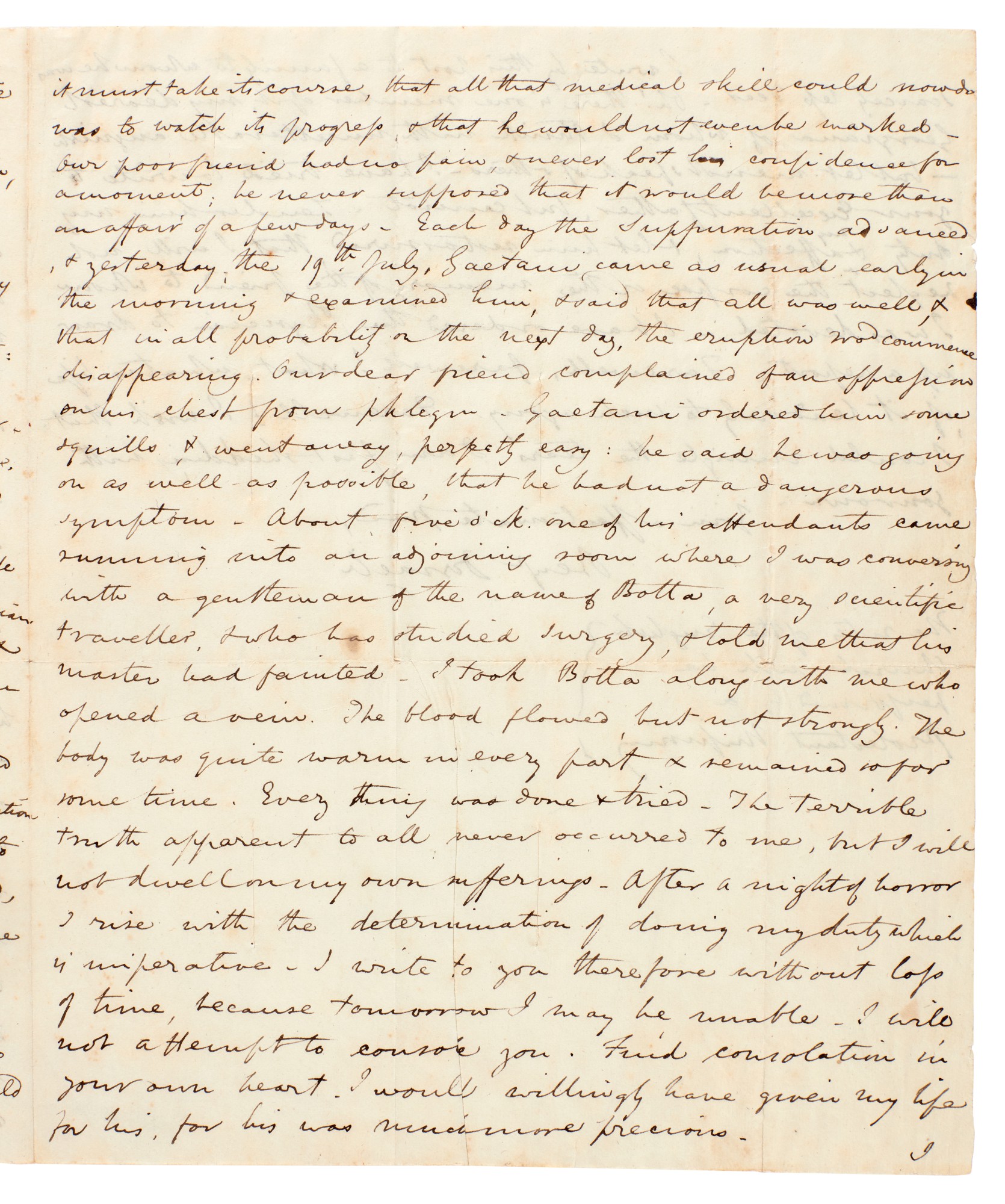 Benjamin Disraeli Autograph letter signed, to Meredith, on the death of her brother
