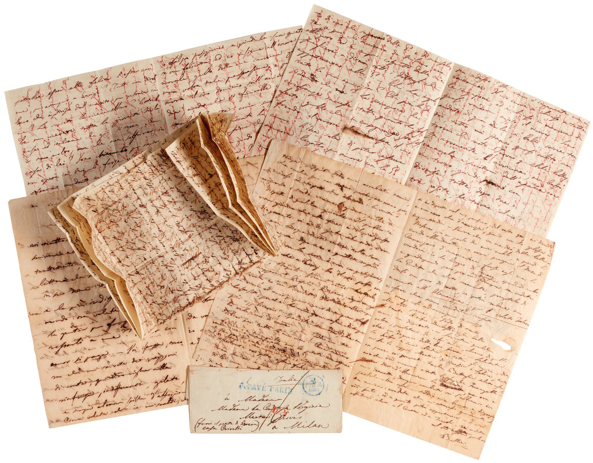 V. Bellini. Five autograph letters about his love affairs, V. Bellini. Five autograph letters about his love affairs,
