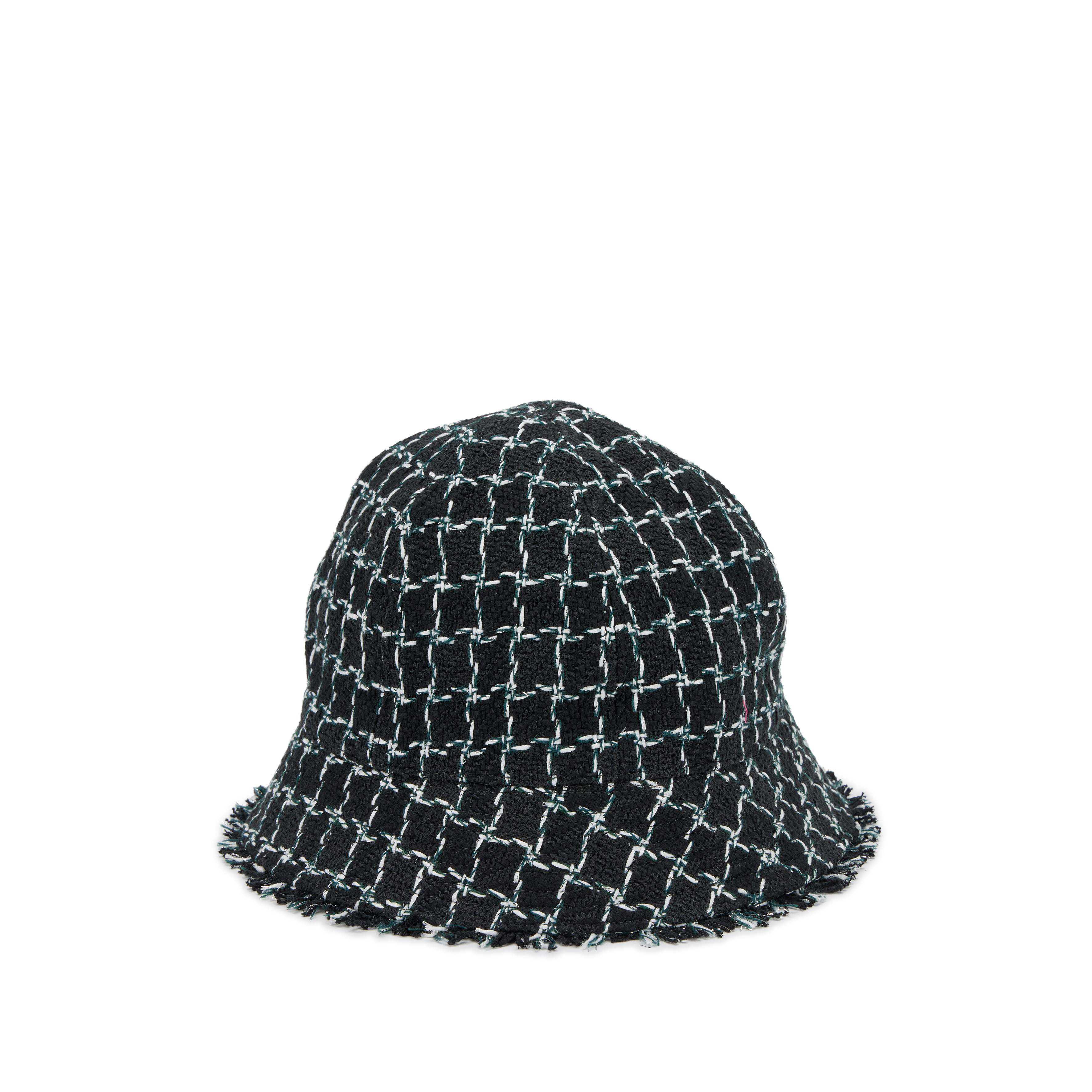 Chanel Window Print Bucket Hat Black & White Canvas Size Medium Chanel // Black & White Camellia Bucket Hat – VSP Consignment main image 2