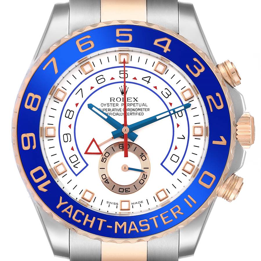 Rolex Yachtmaster II (Reference 116681). A rose gold and stainless steel automatic wristwatch with chronograph. 2012 - Image 2