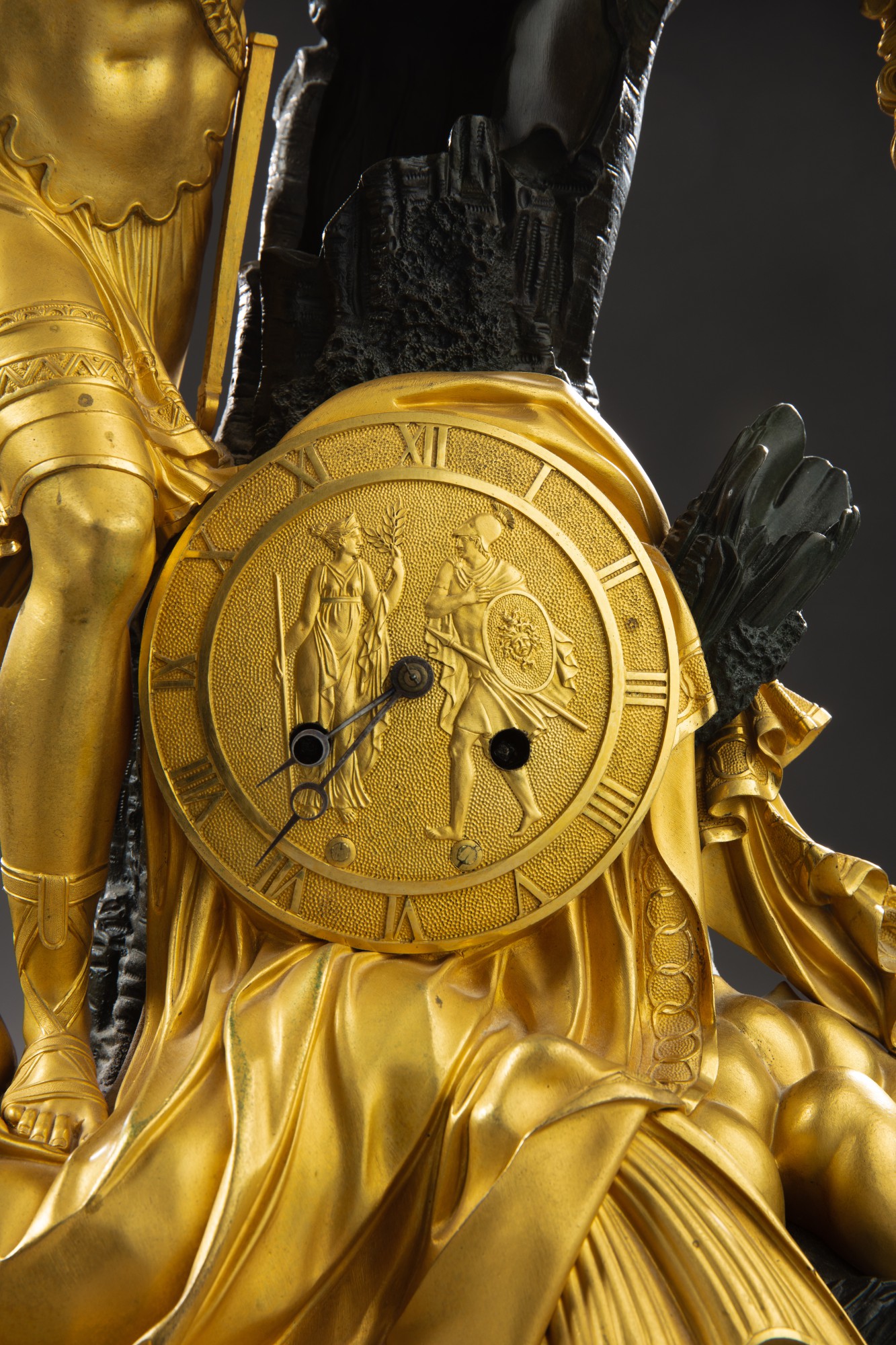 A patinated and gilt-bronze mantel clock, Empire, circa 1810 | Pendule ...