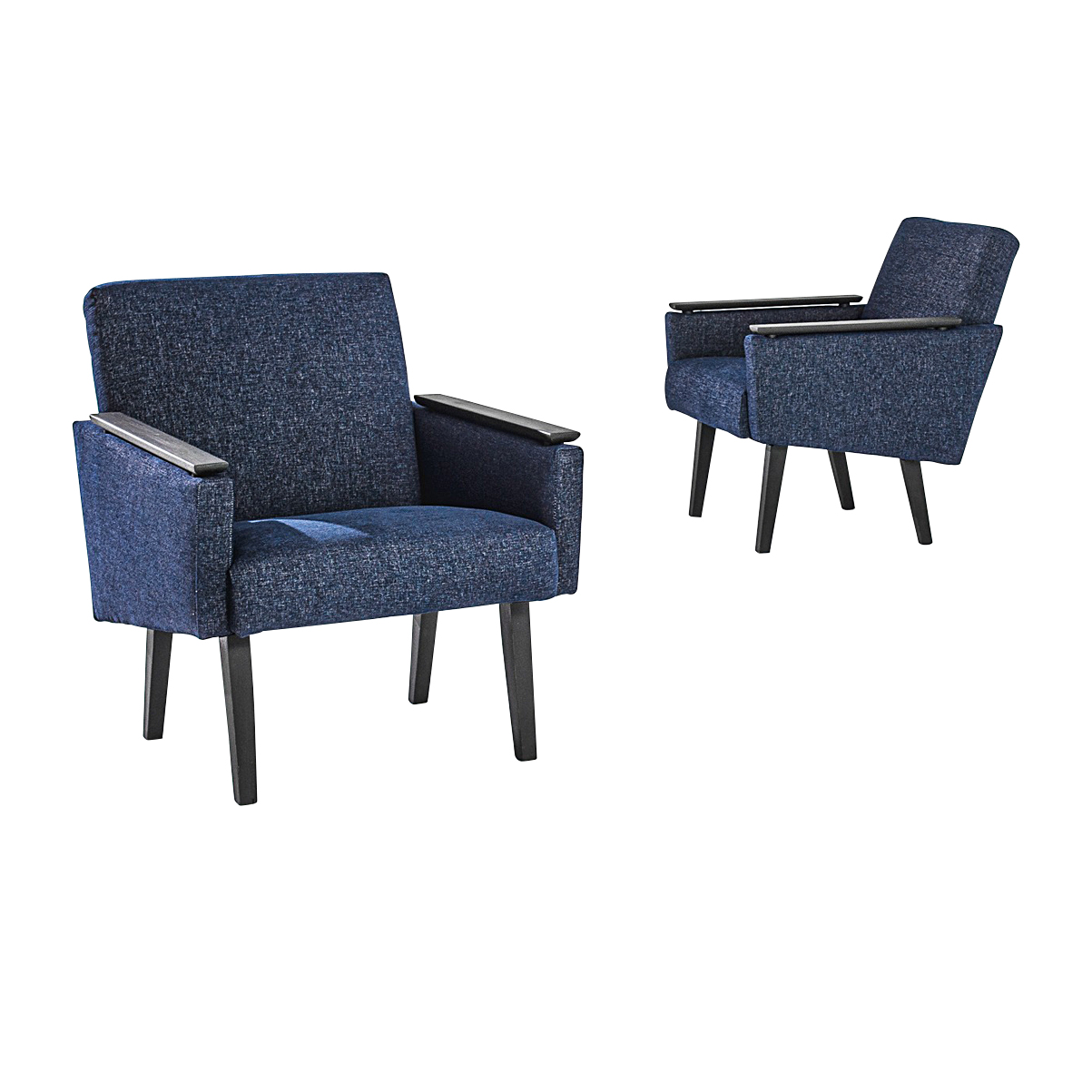 Vintage French MidCentury Modern Armchairs Available For Immediate