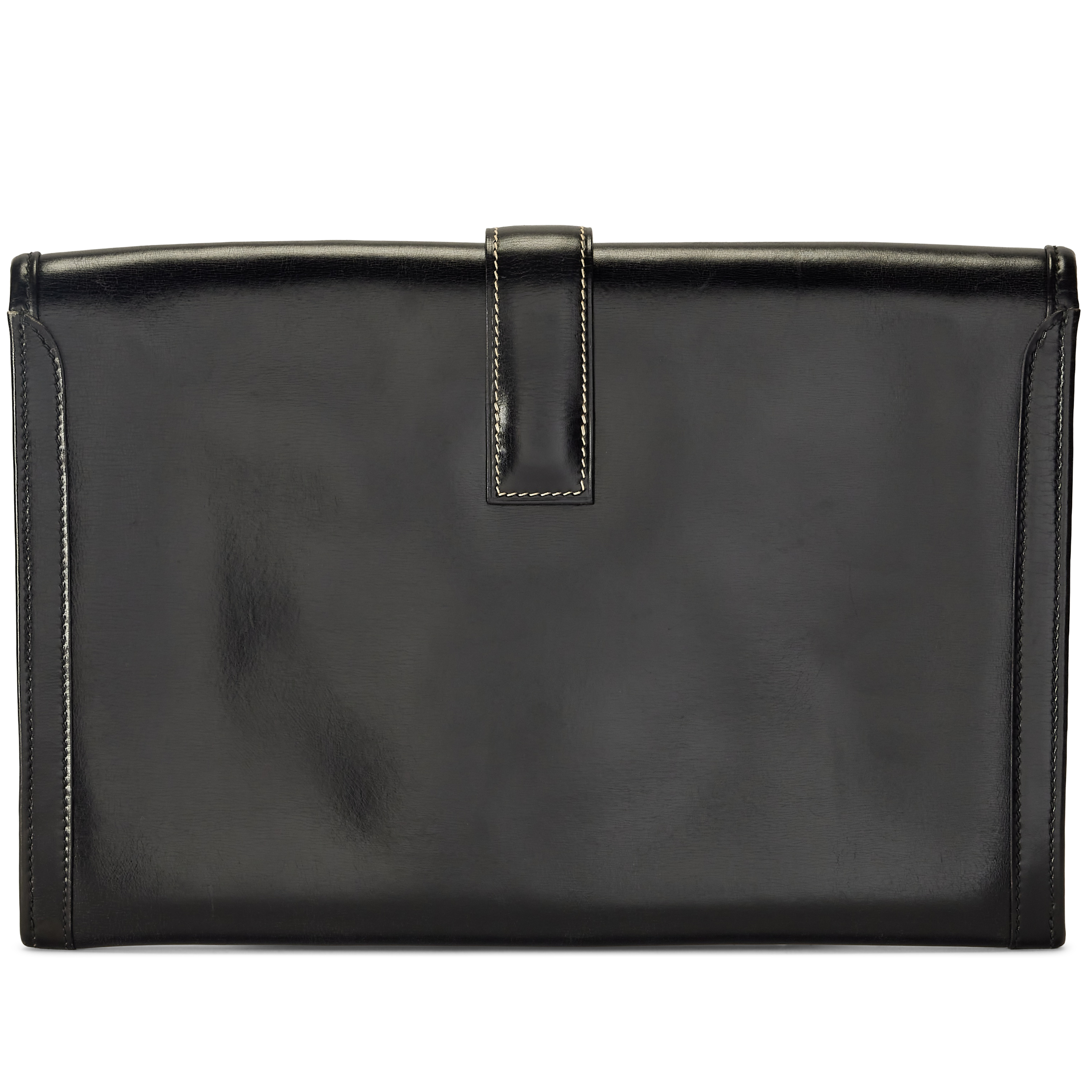 HERMES エルメス 空箱 バッグ　34×38×15.5 Hermès Vintage Vintage Black Box Calf Jige 34 GM Clutch Bag, 1978