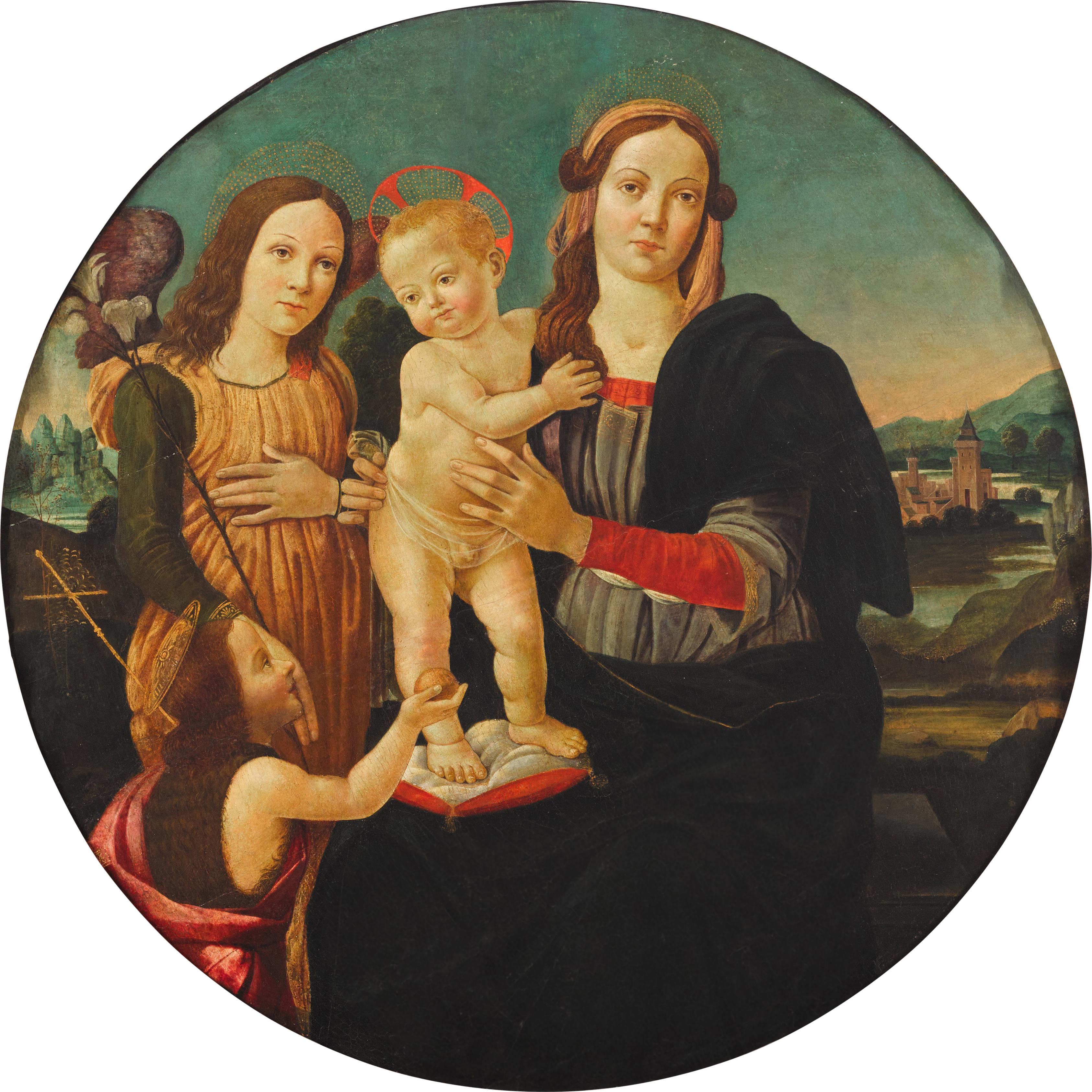The Virgin and Child with the infant Saint John the Baptist and an ...
