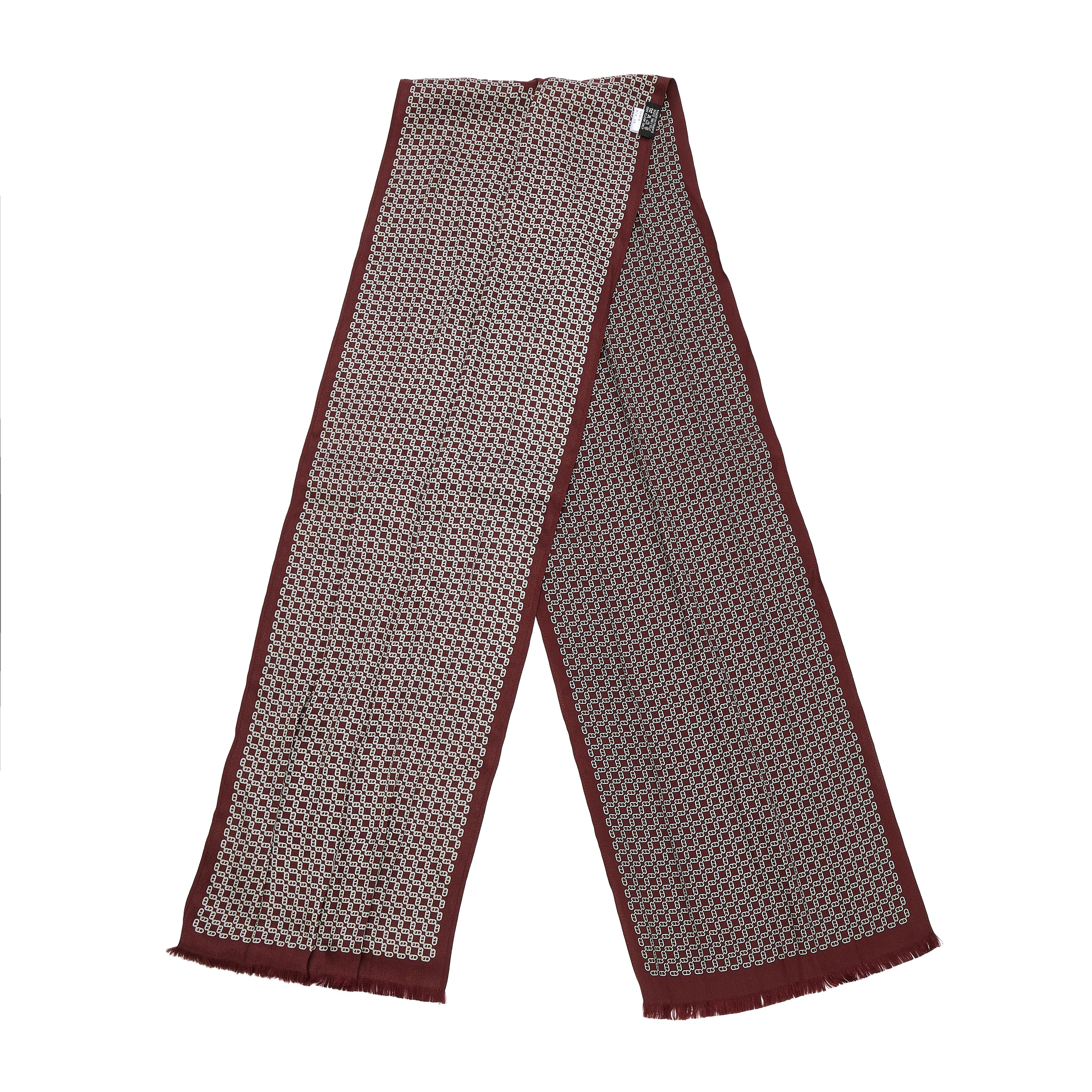 Hermès Burgundy Silk Muffler Available For Immediate Sale At Sotheby's