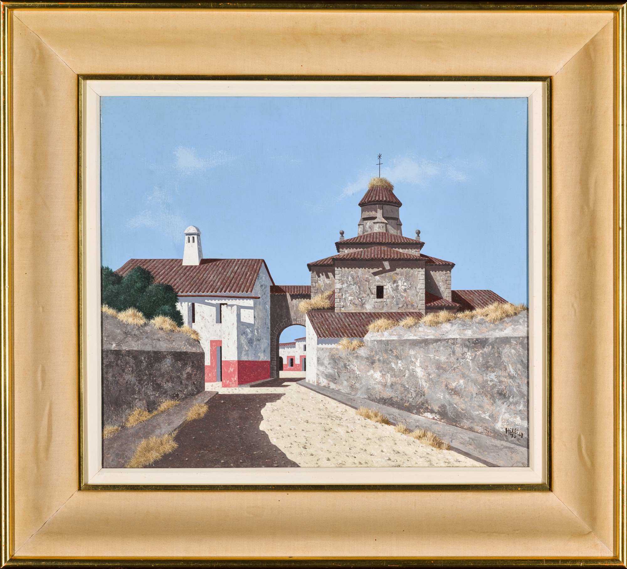 TRISTRAM HILLIER, R.A. THE ENTRANCE GATE AT ZARZA LA MAYOR Modern