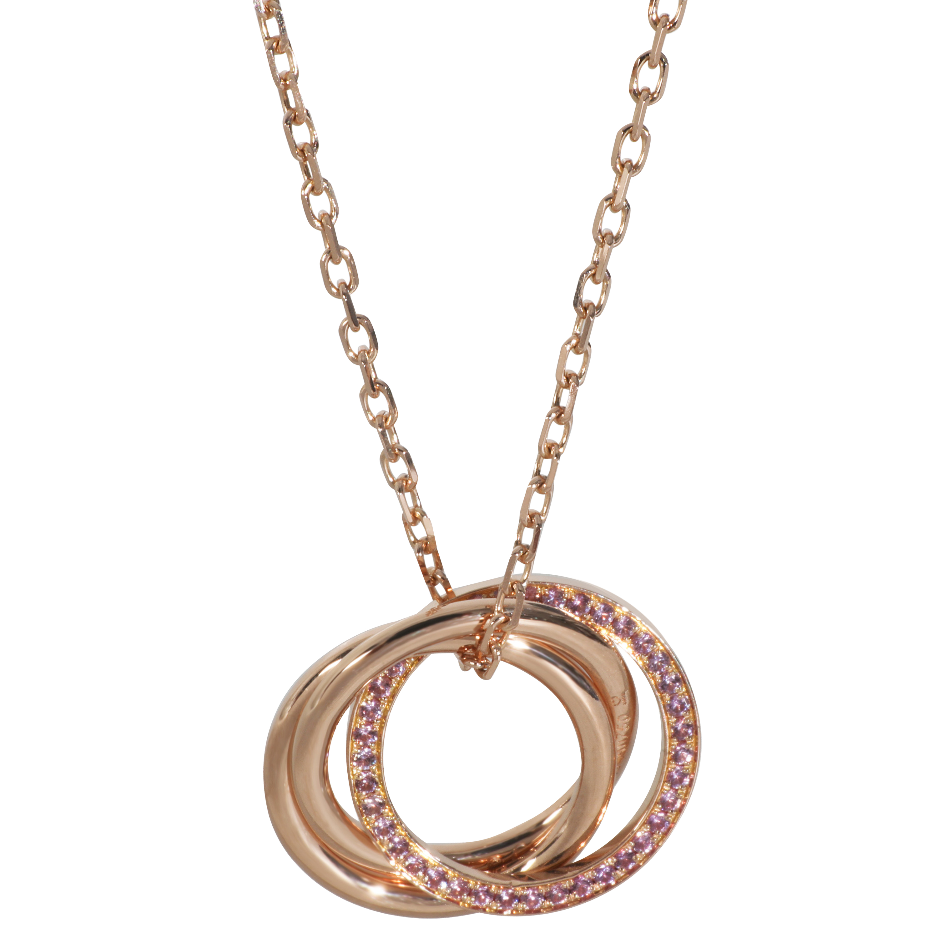 Cartier trinity トリニティ　ダイヤ necklace Trinity pendant, small model, half-paved