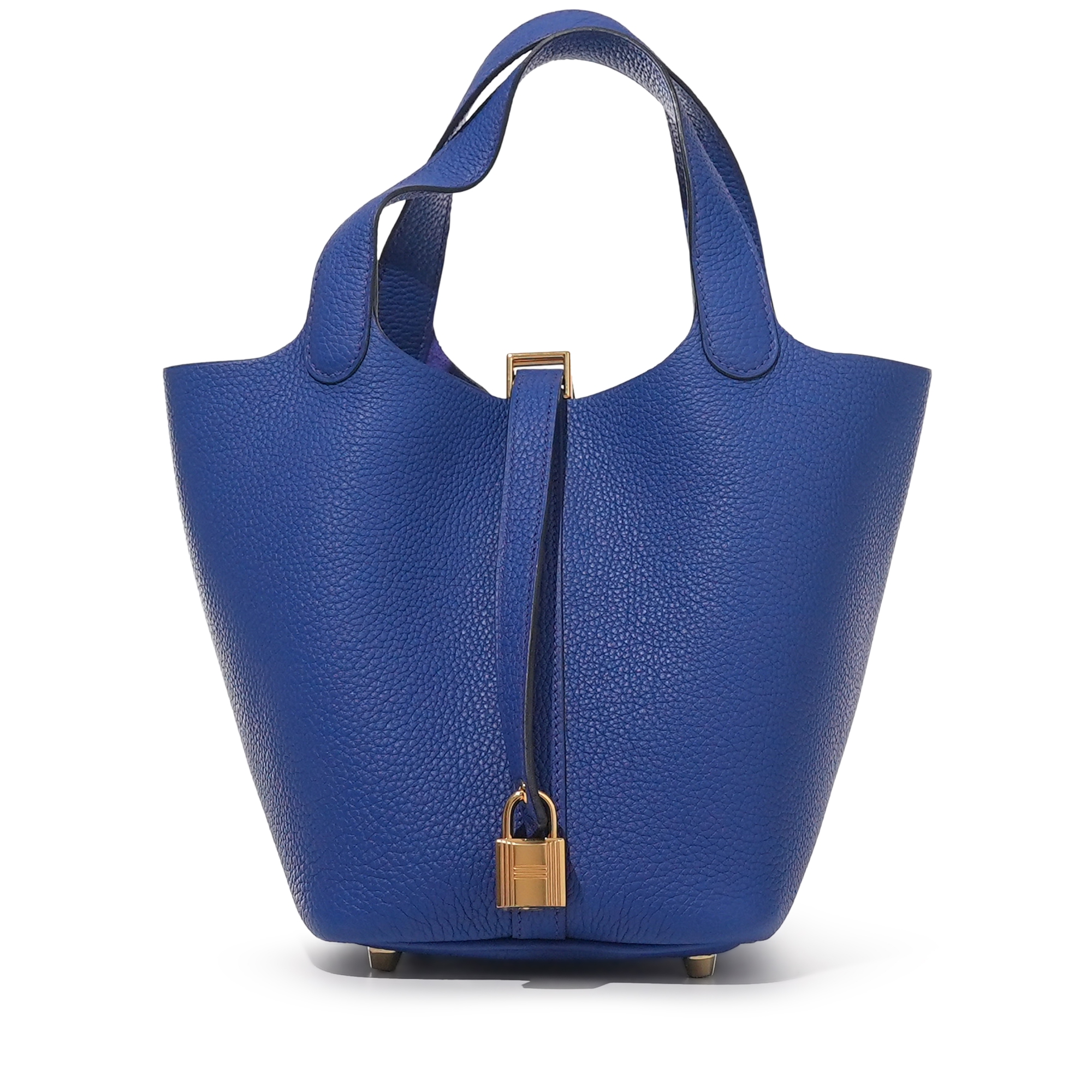 Hermès Bleu Royal Clemence Picotin Lock 18 Gold Hardware, 2021