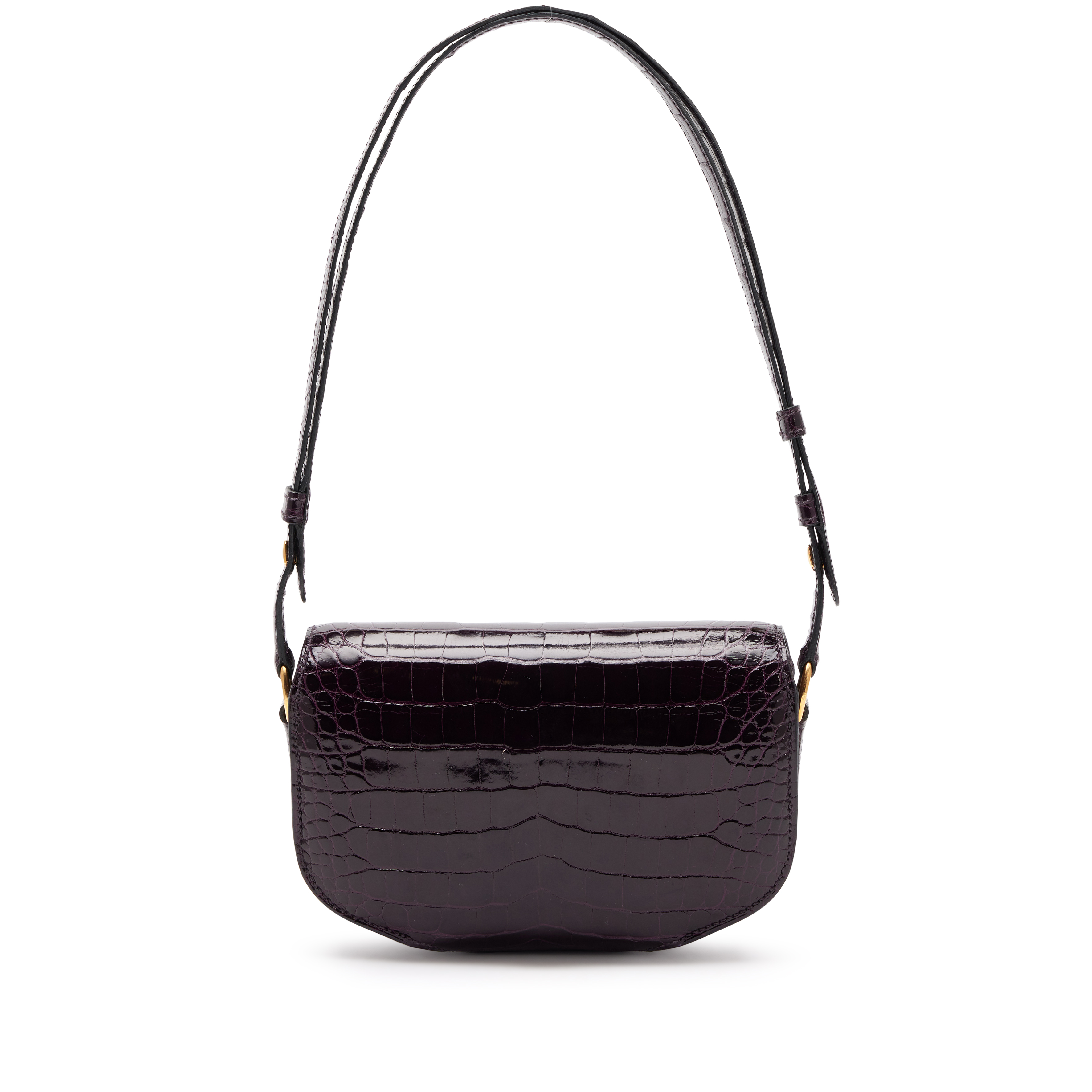 Hermès Amethyst Shiny Alligator Cherche Midi Mini 18 Gold Hardware