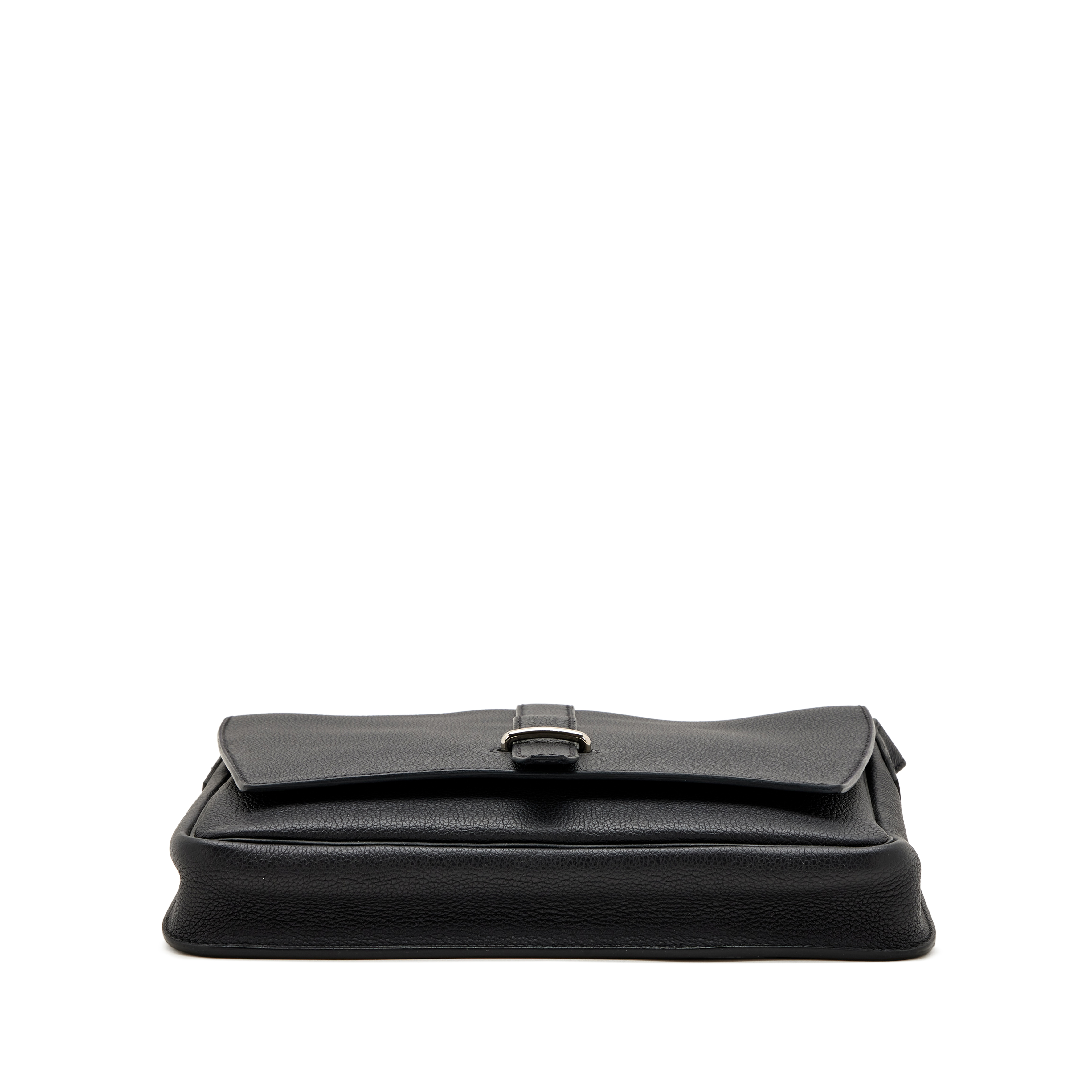 Hermès Black Togo Steve Light Junior Messenger Bag Palladium