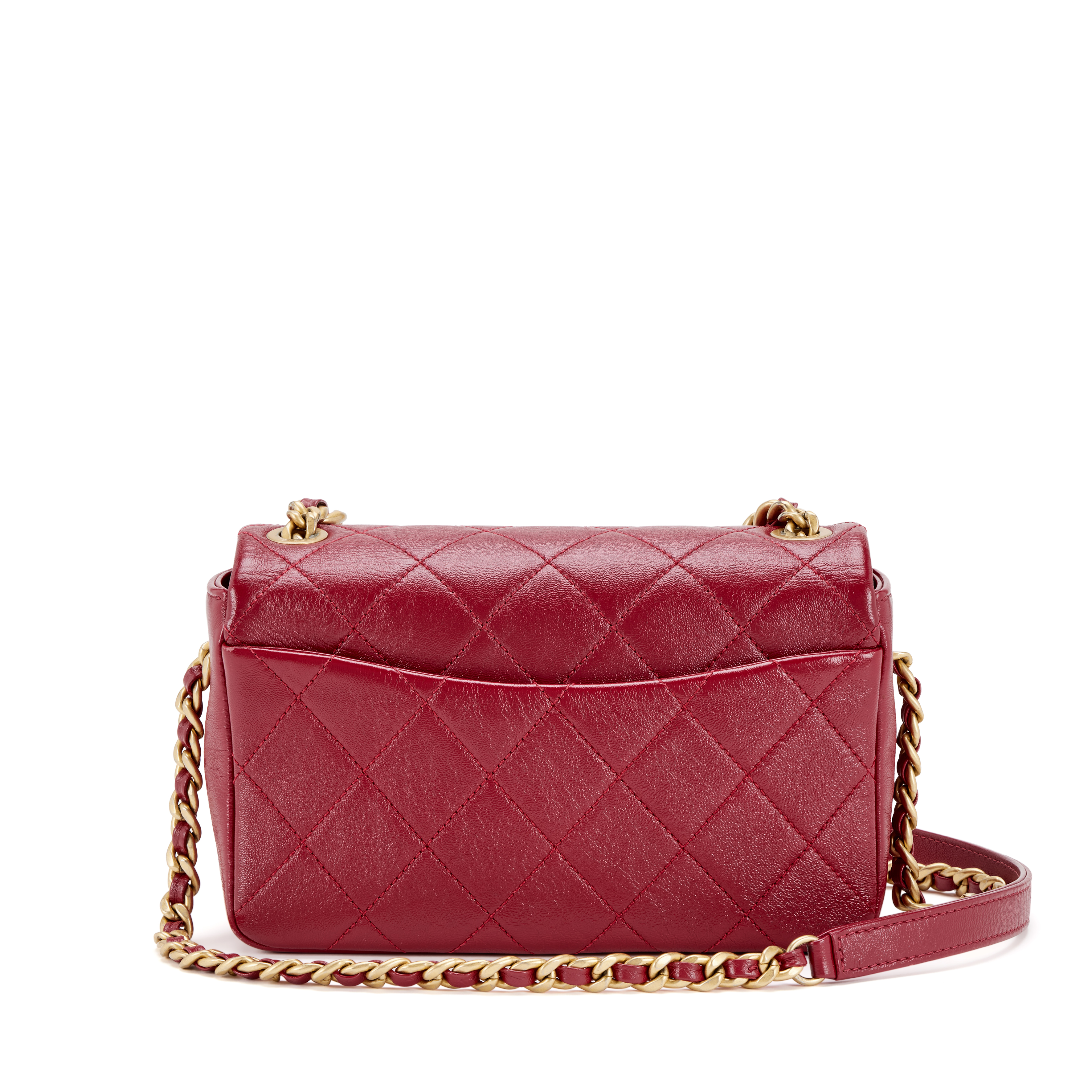 Chanel Dark Pink Quilted Fashion Therapy Flap Bag Gold Hardware