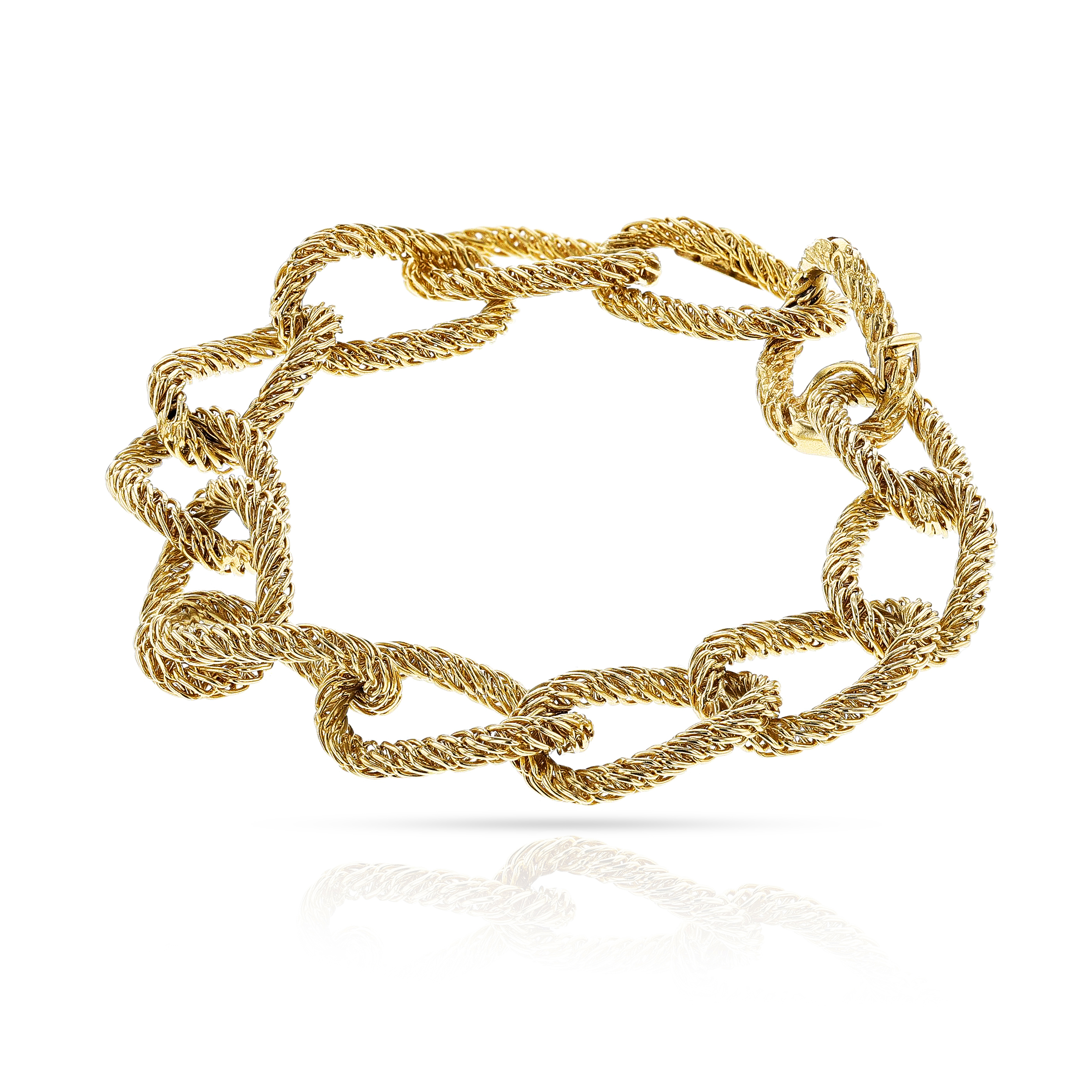【FRICA】LINK BRACELET FRIKA Link Bracelet | Hand-Carved Ethical Gold Jewelry by
