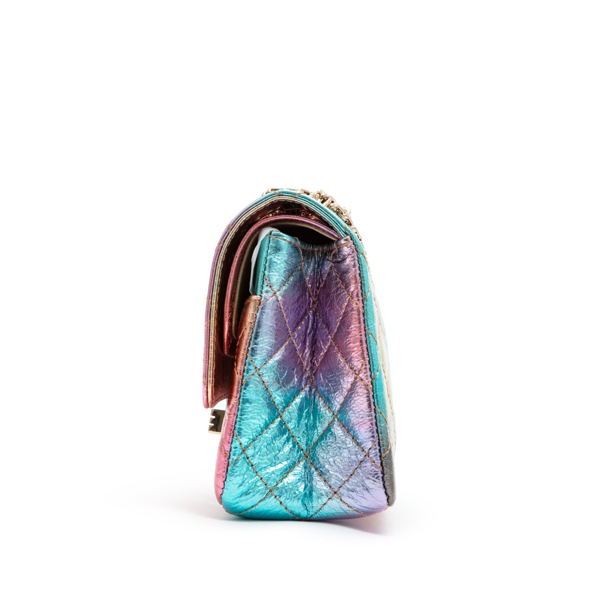 Chanel Multicolor Metallic Quilted Goatskin Mermaid 2.55
