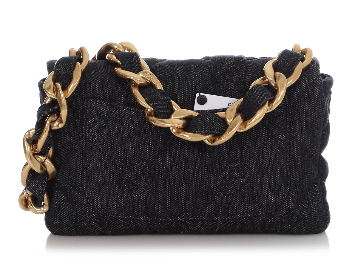 Chanel Black Denim Small Funky Town Flap Gold Hardware, 2022
