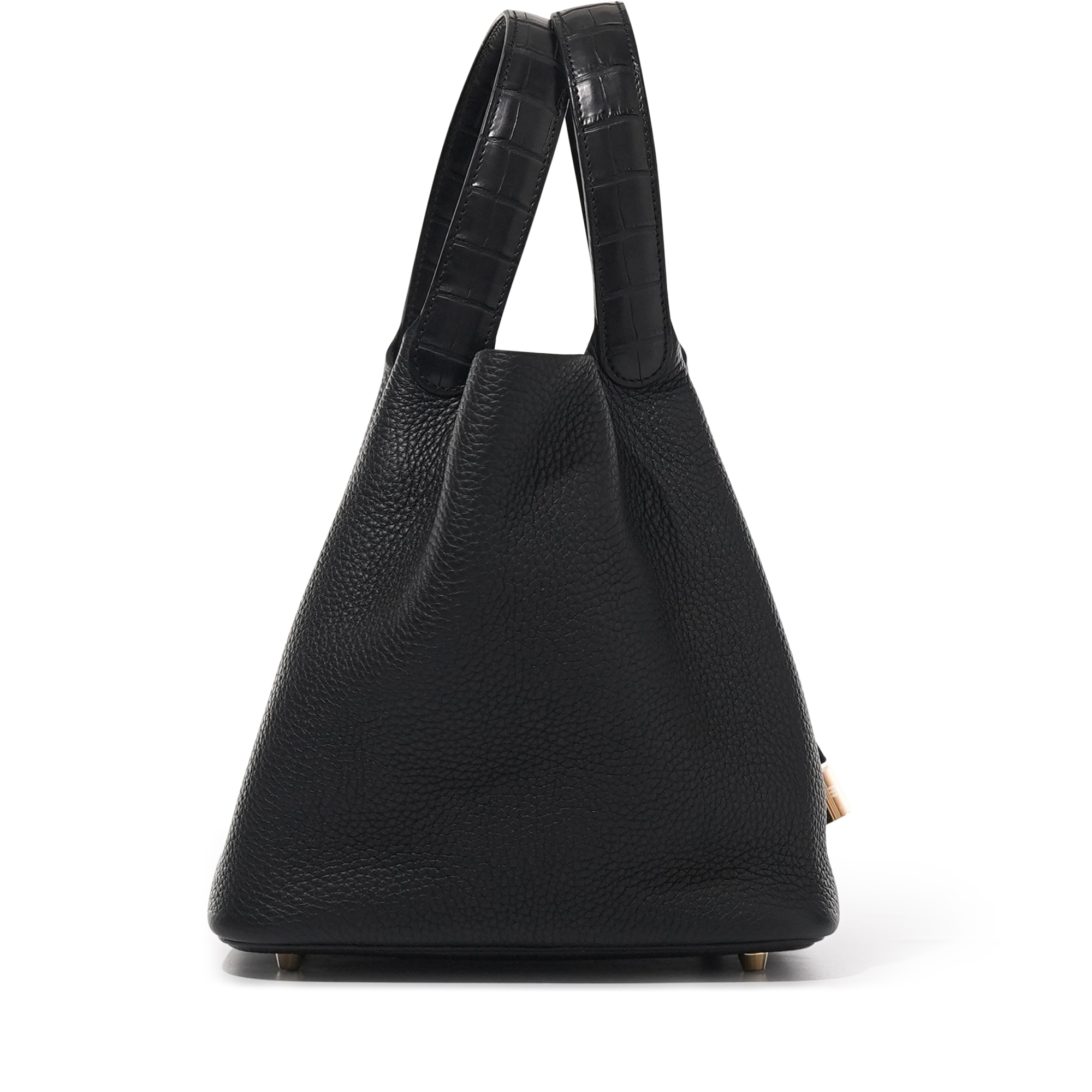 Hermès Limited Edition Black Matte Alligator And Clemence Touch