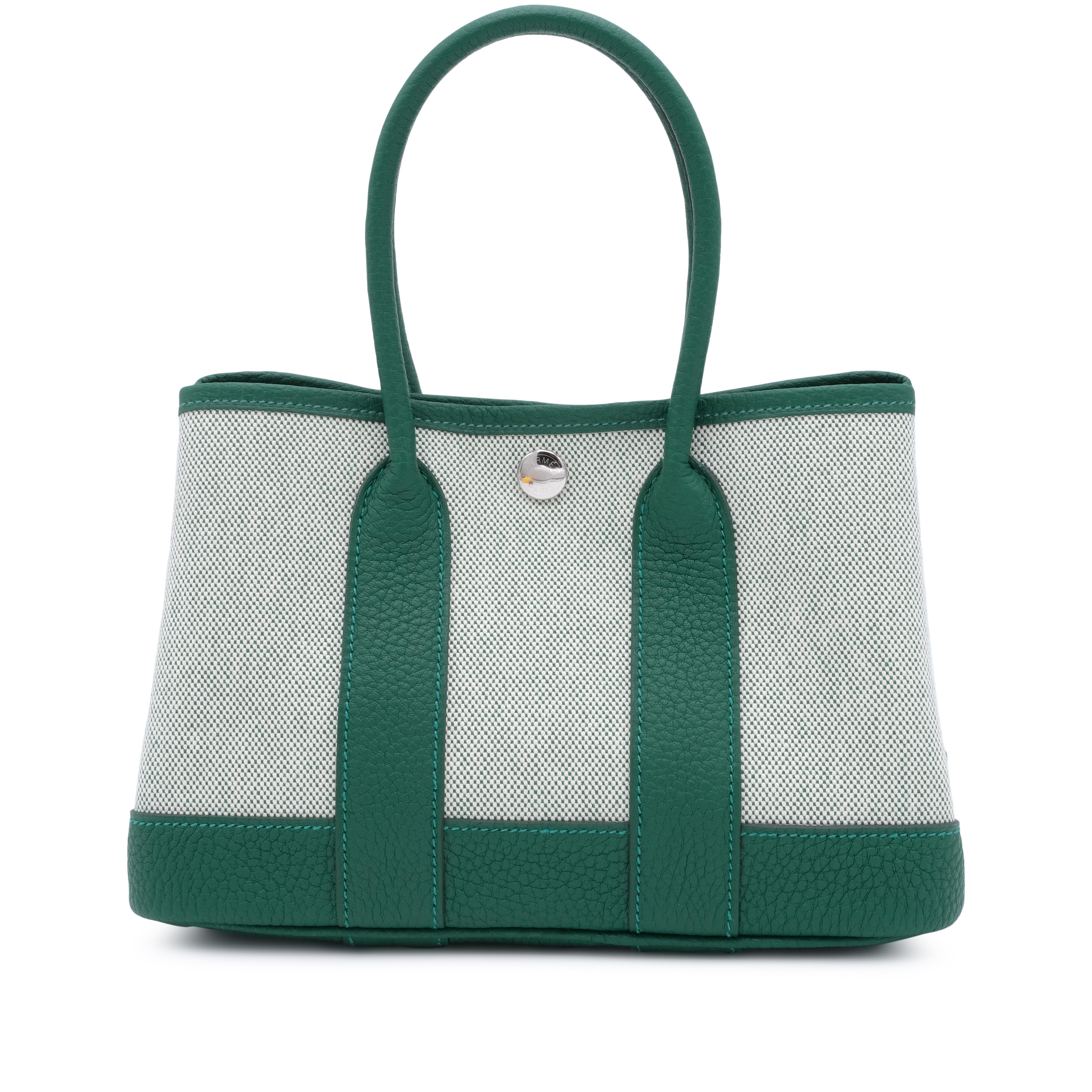 Hermès Vert Moyen Negonda And Ecru Toile H Neo Garden Party 23