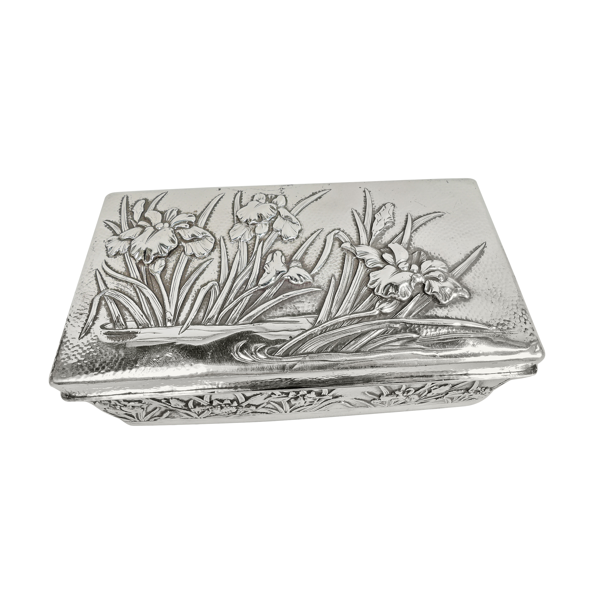 Antique Japanese Meiji Silver Box Available For Immediate