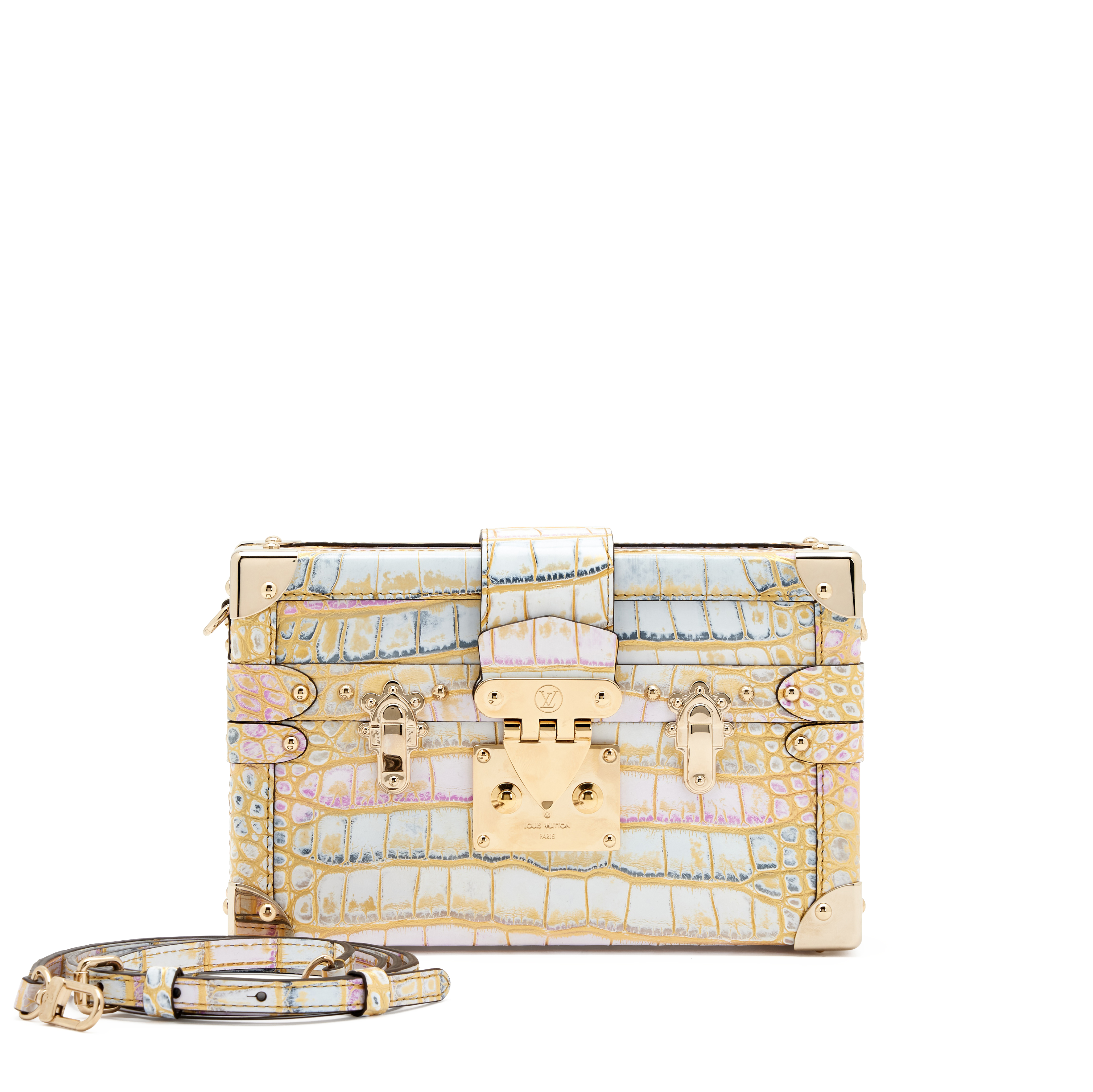Louis Vuitton Royal Garden Crocodilien Brilliant Petite Malle Gold