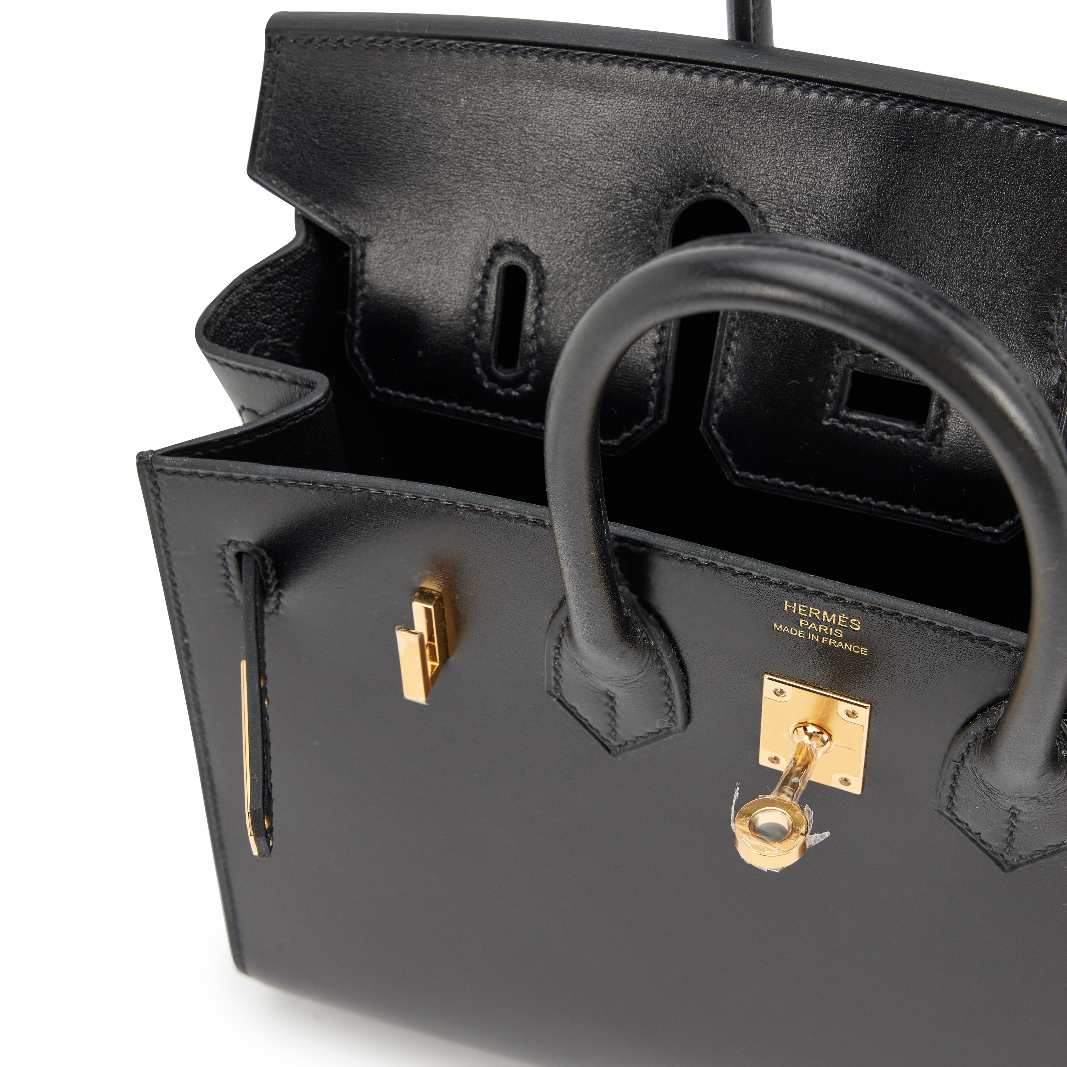 Hermès Black Box Calf Sellier Birkin 25 Gold Hardware, 2024