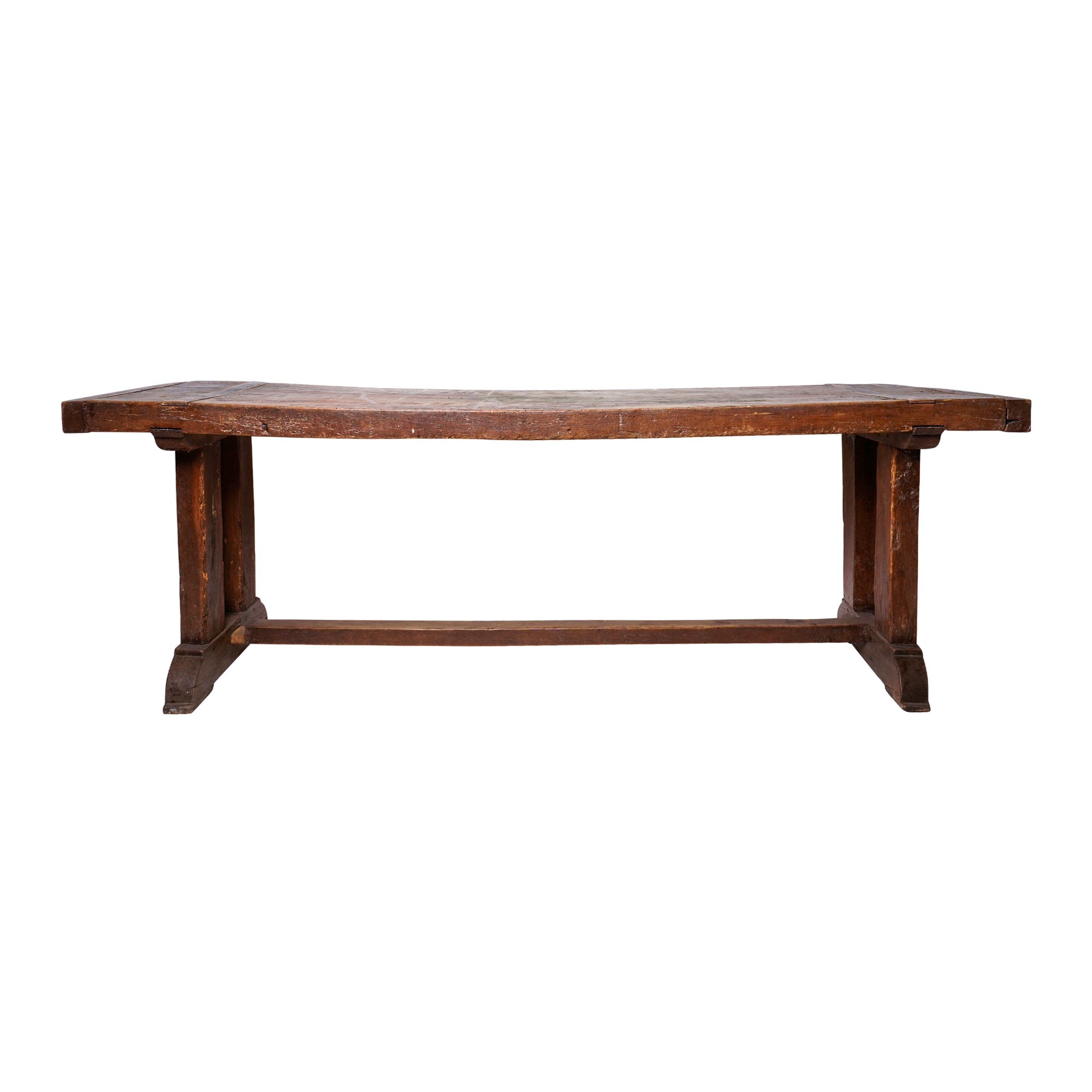 Antique Italian Baroque Walnut Refectory Table Available For Immediate