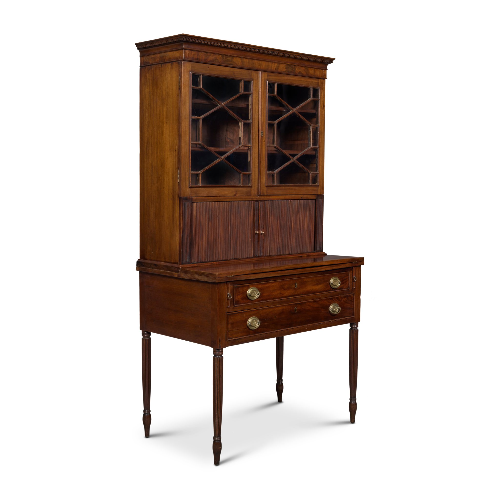 A Fine and Rare Federal Inlaid and Figured Mahogany Tamboured Lady #39 s A Fine and Rare Federal Inlaid and Figured Mahogany Tamboured Lady #39 s