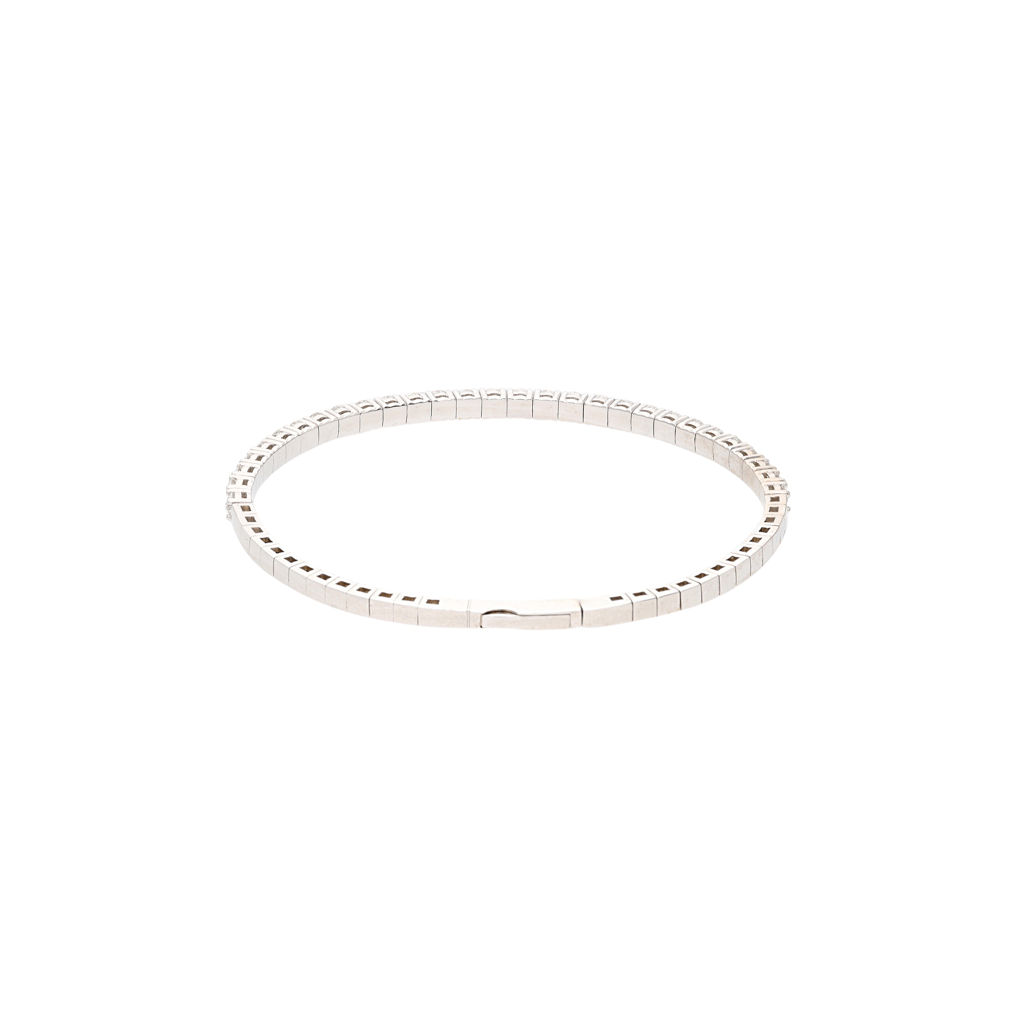 White Gold And 3.15ct Diamond Flex Bangle Bracelet Available