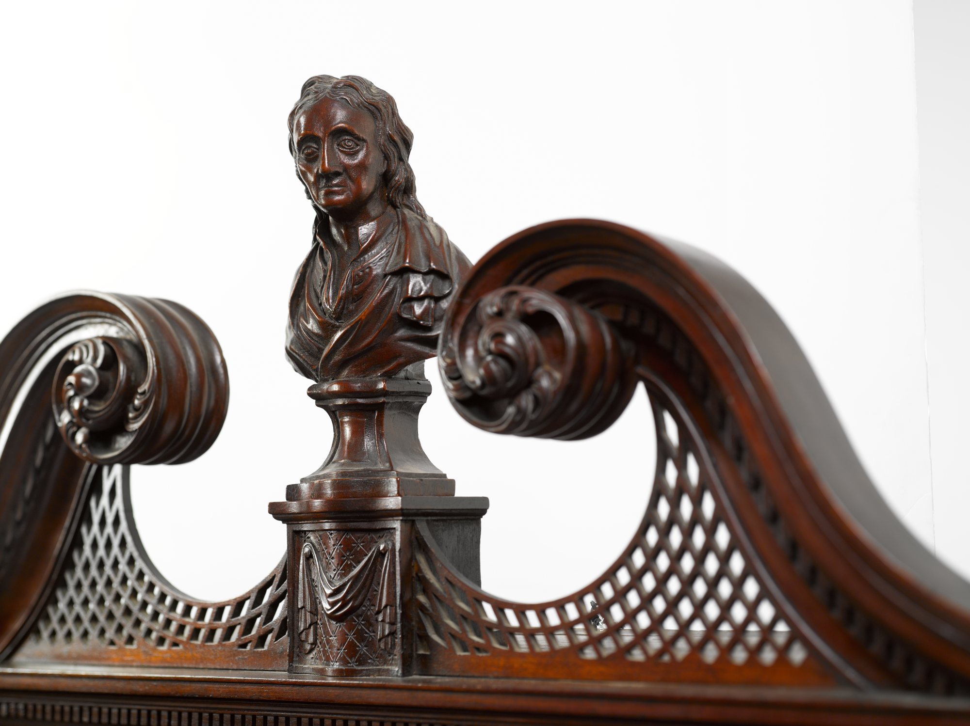 The Potts Family Chippendale Carved and Highly Figured Mahogany Scroll ...