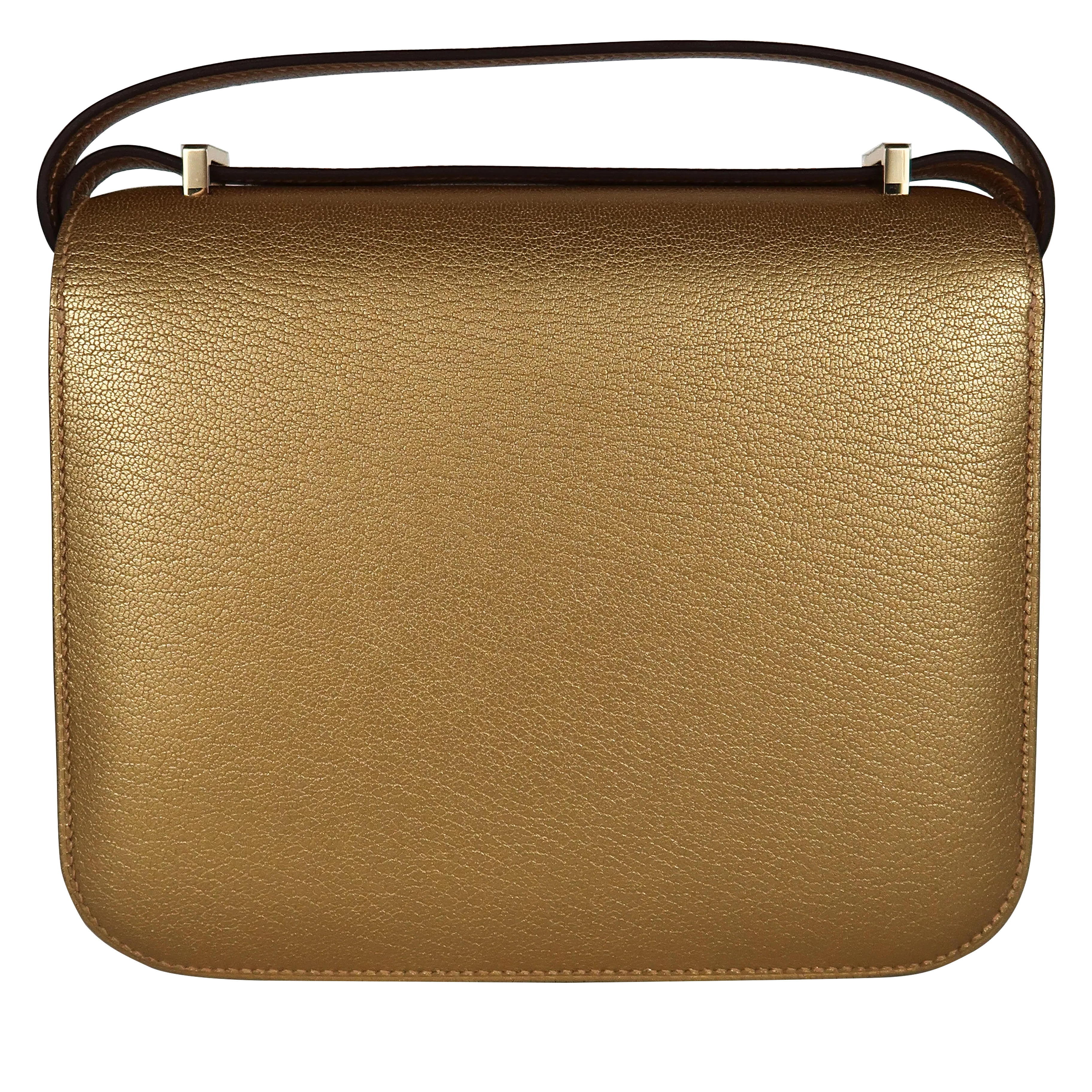 Hermès Limited Edition Doré Chèvre Chamkilight Metallic Mini