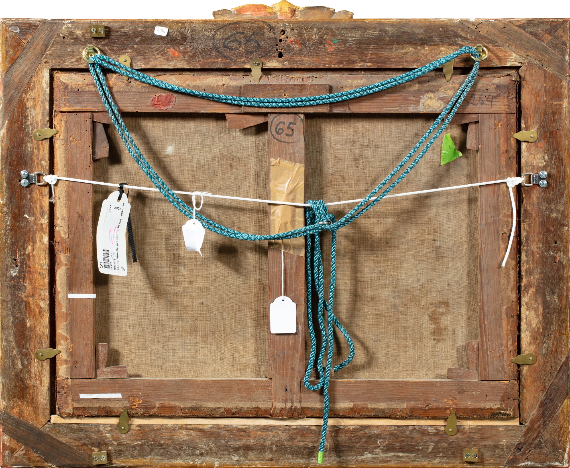 Young apostle preaching in the ruins, with the Sextius pyramid and the ...