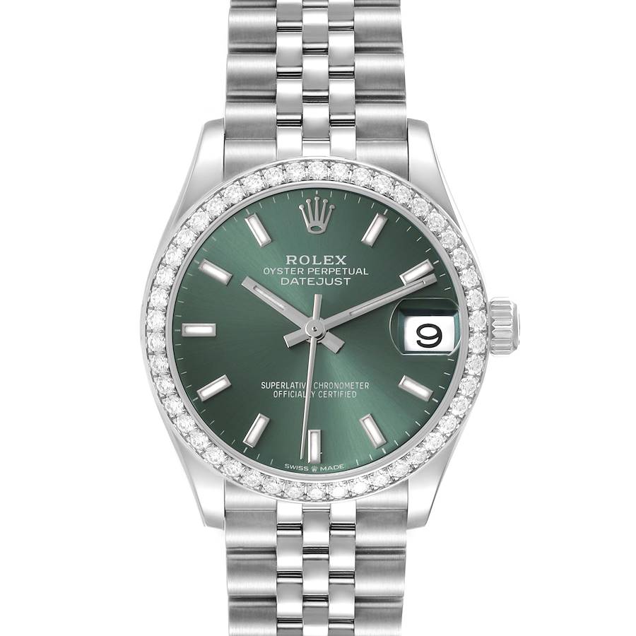 Rolex Datejust (Reference 278384). A white gold stainless steel diamond set automatic wristwatch with date. - Image 2