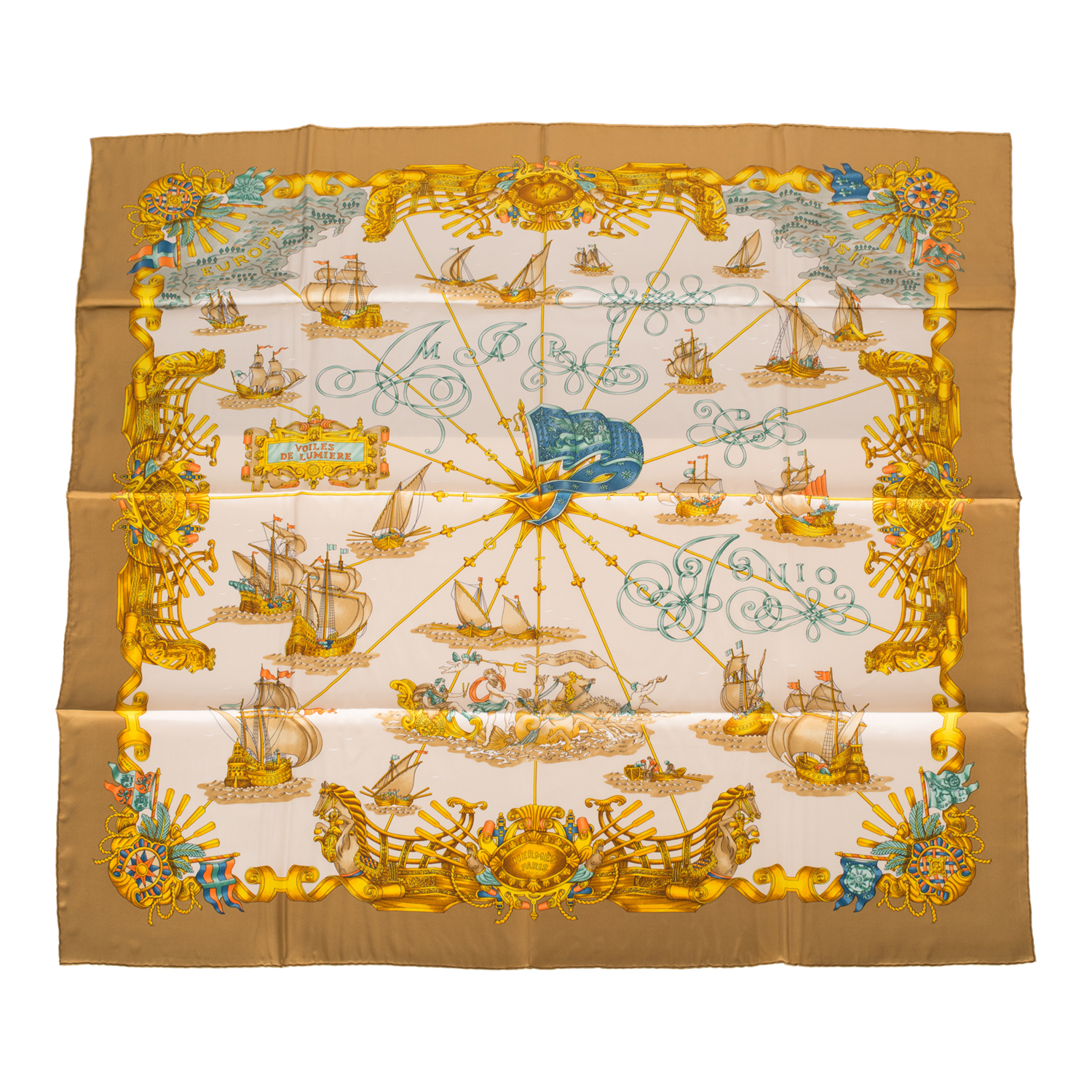 Hermès Set of Two Scarves "Voiles De Lumiere" and "Cliquetis" Silk