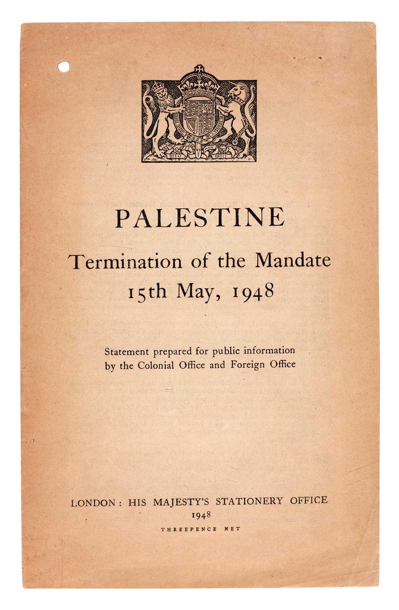Palestine. Terminiation of the Mandate. 1948 | Travel, Atlases, Maps