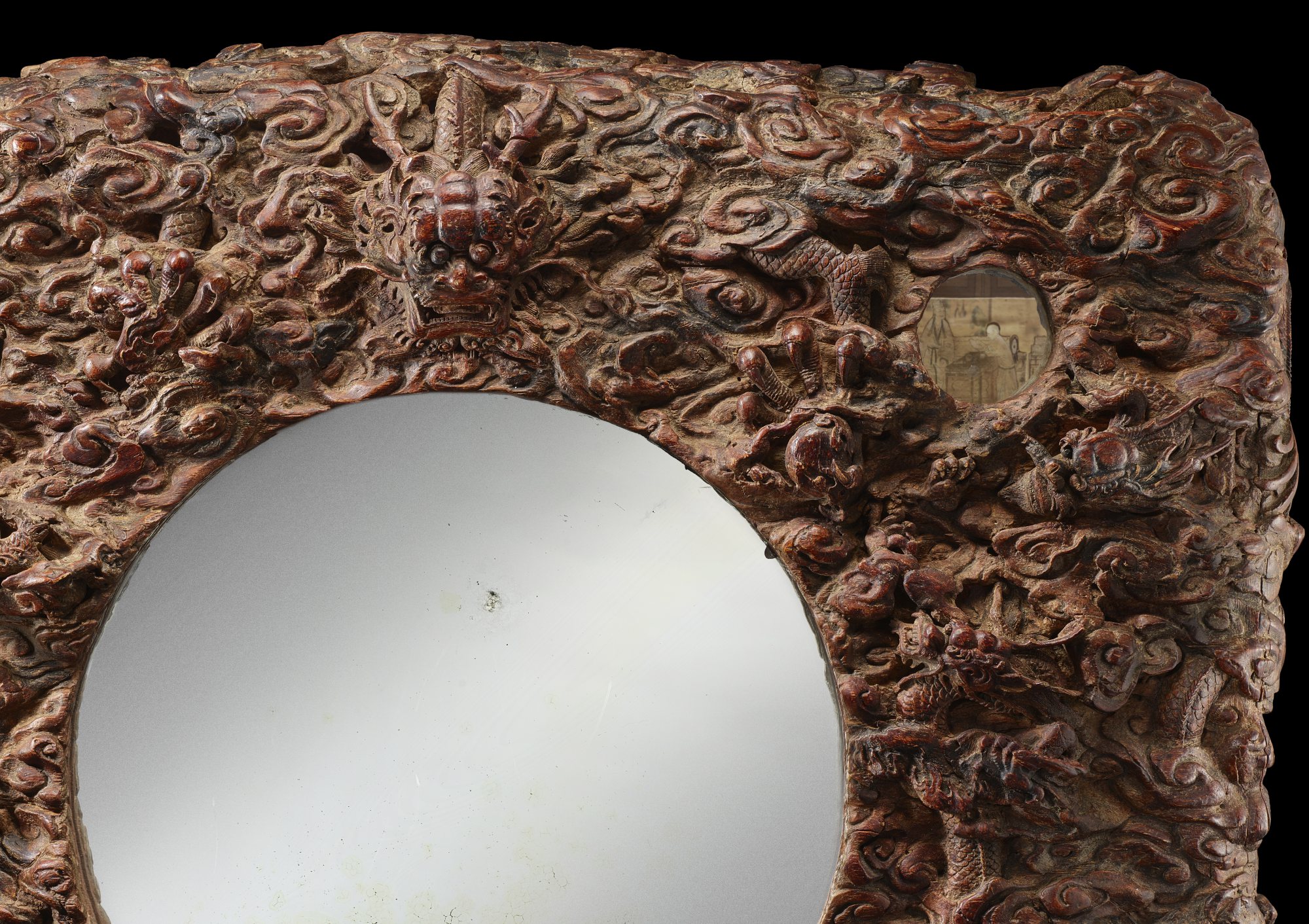 An important and superbly carved imperial chenxiang mirror 'raree ...