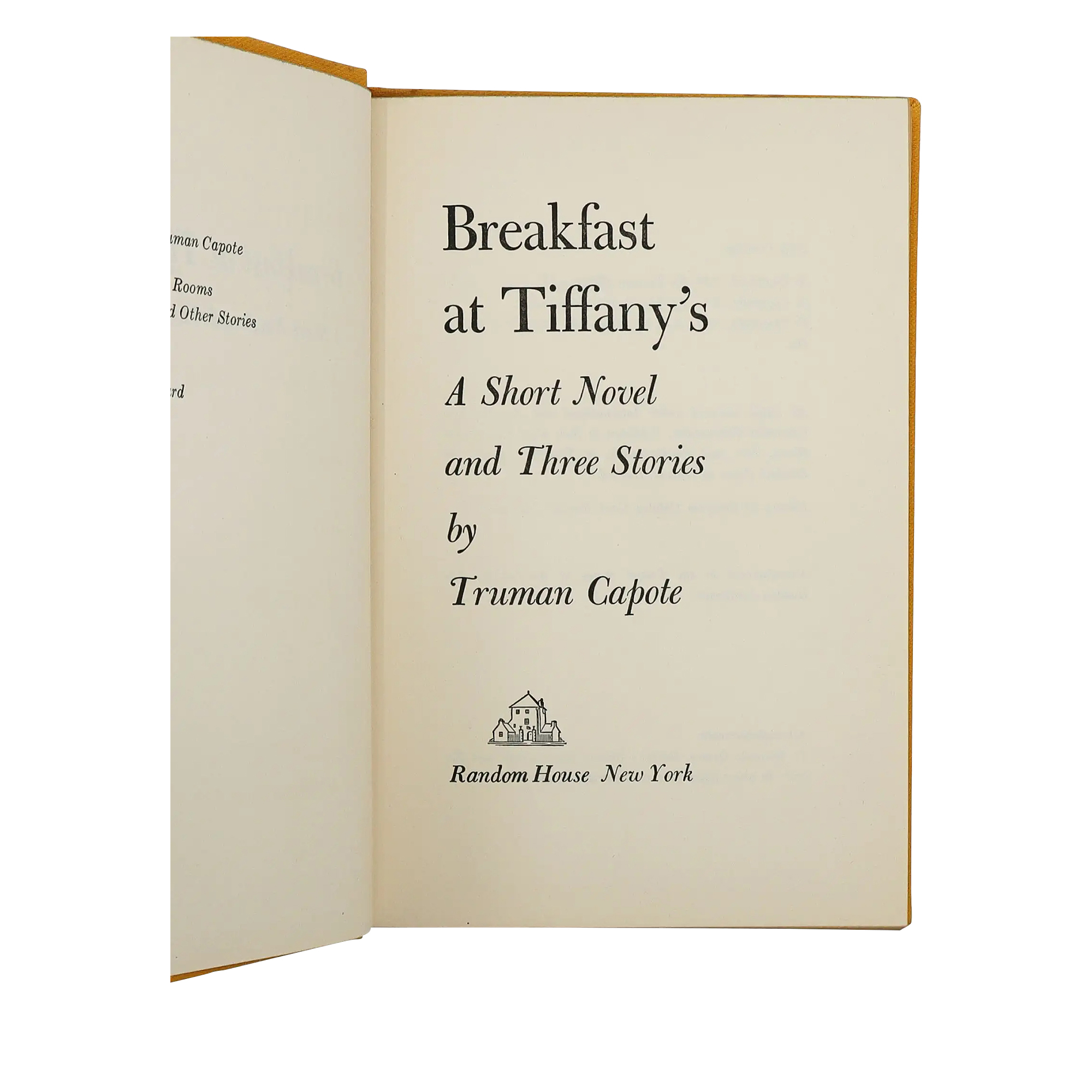 Truman Capote Vintage Breakfast At Tiffany's | A Short Novel And