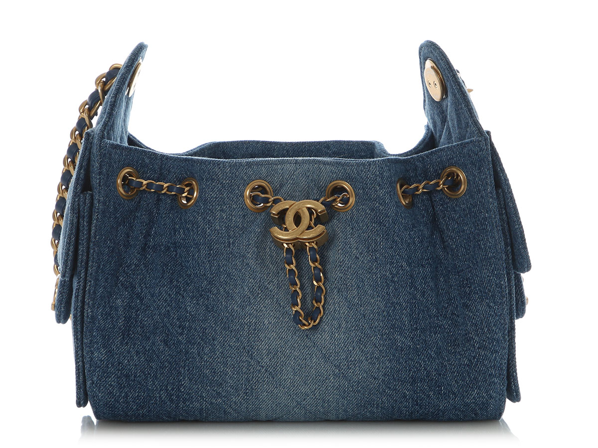 Chanel Blue Denim Mini 25 Aged Gold Hardware, 2026 Available For