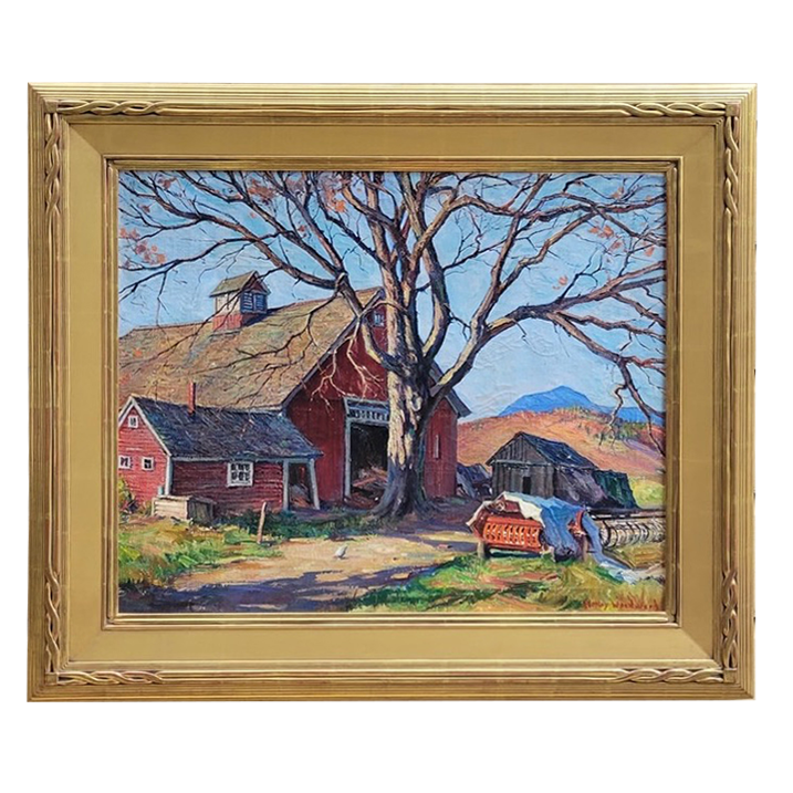Stanley Wingate Woodward Vintage Barn Scene Available For Immediate