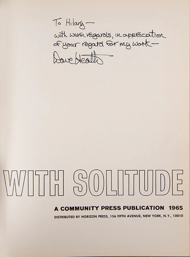 A Dialogue With Solitude　Dave Heath A Dialogue with Solitude - Dave Heath