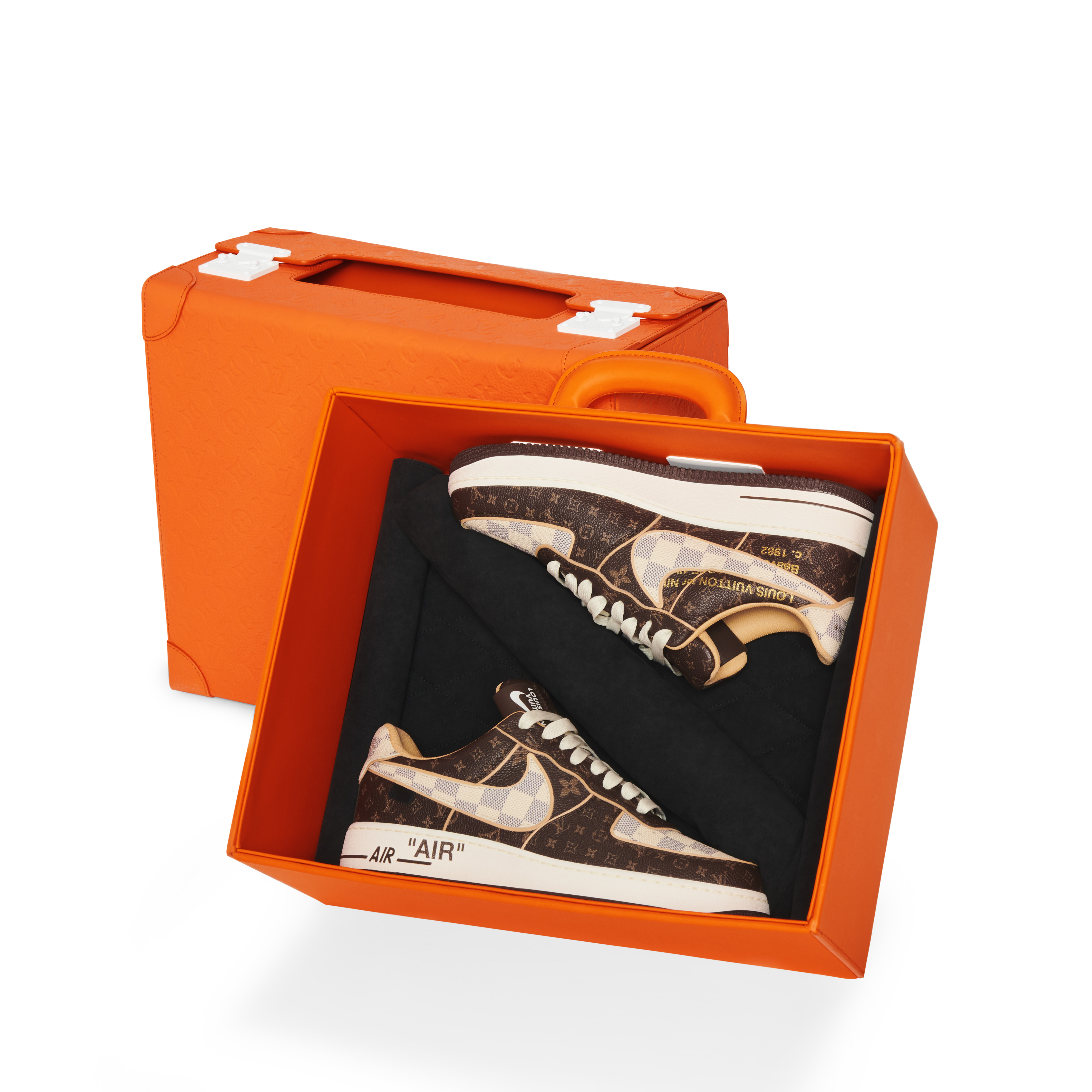 Size 6 | Nike x Louis Vuitton “Air Force 1” \u0026 Pilot Case | The Louis Vuitton  and Nike “Air Force 1” by Virgil Abloh | 2022 | Sotheby's