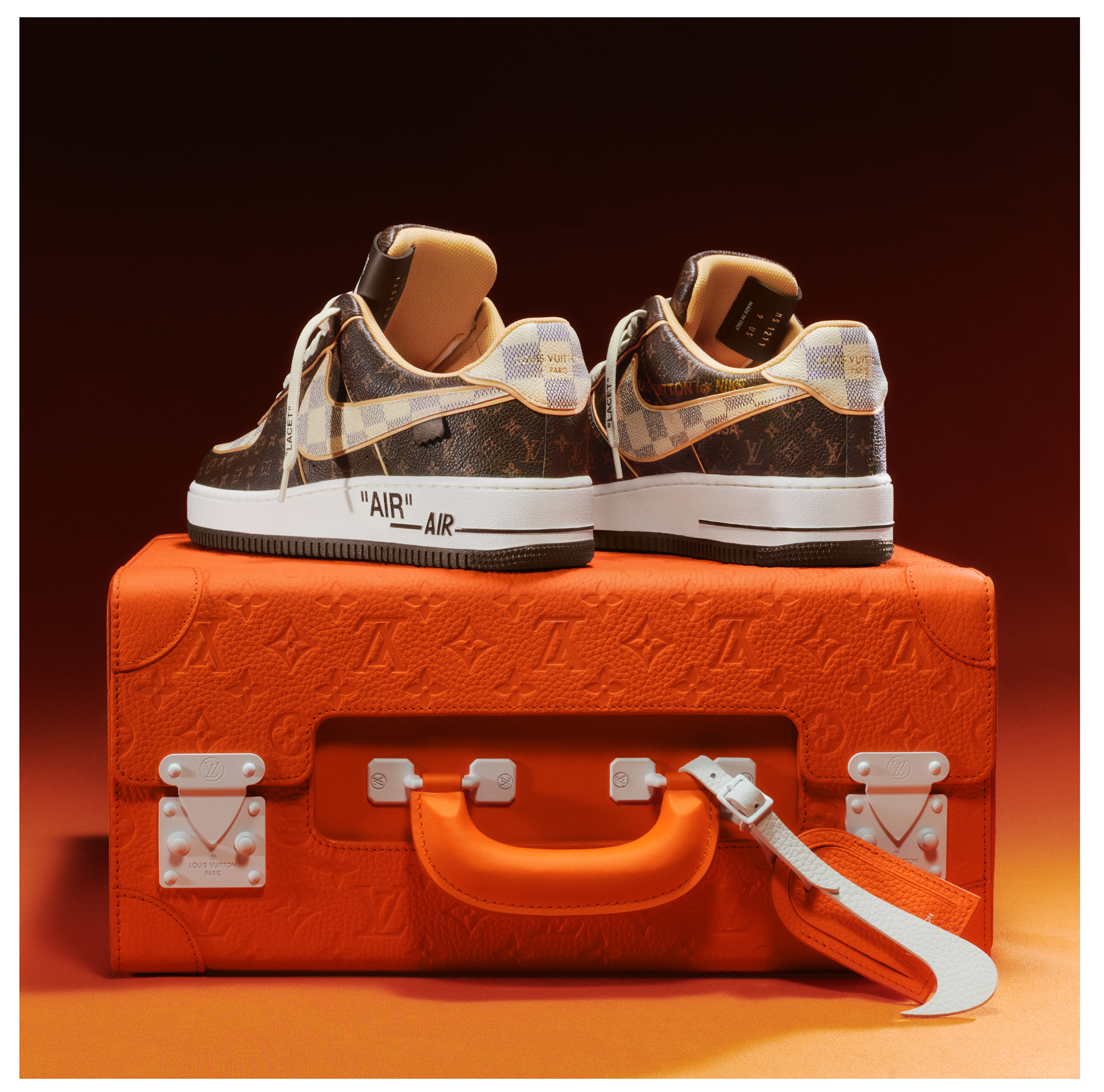 Size 8.5 | Nike x Louis Vuitton “Air Force 1” \u0026 Pilot Case | The Louis  Vuitton and Nike “Air Force 1” by Virgil Abloh | 2022 | Sotheby's