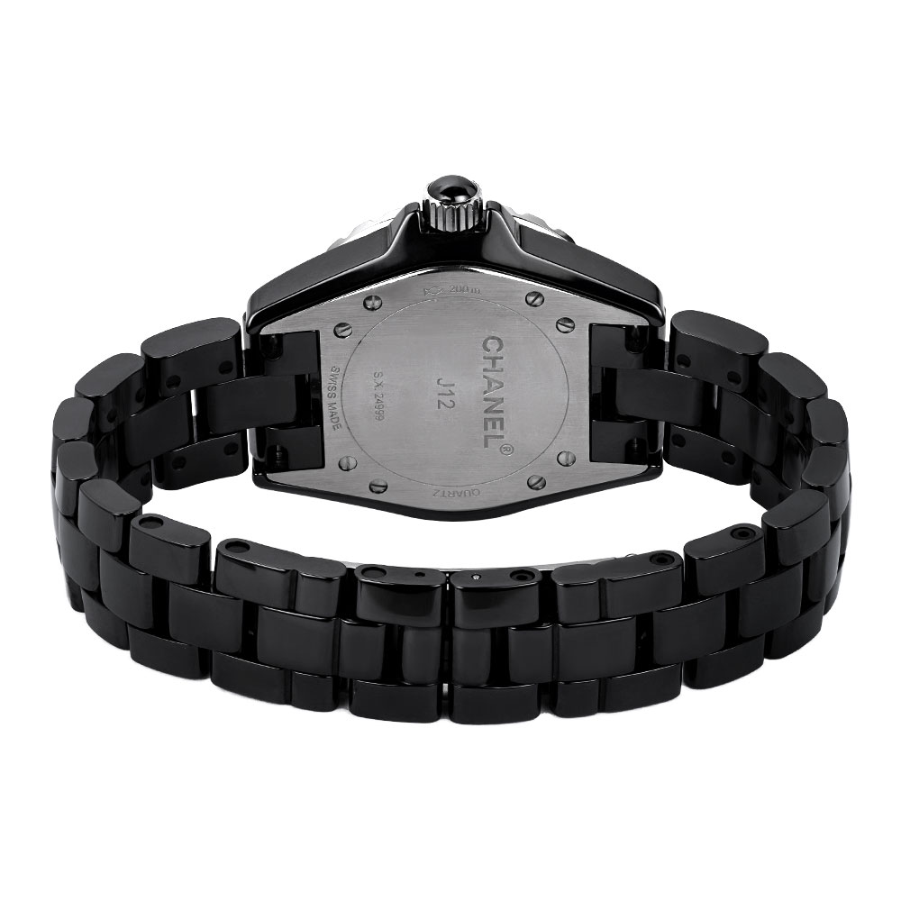Chanel Chanel J12 (Reference H0949). A 33mm Black Ceramic Diamond