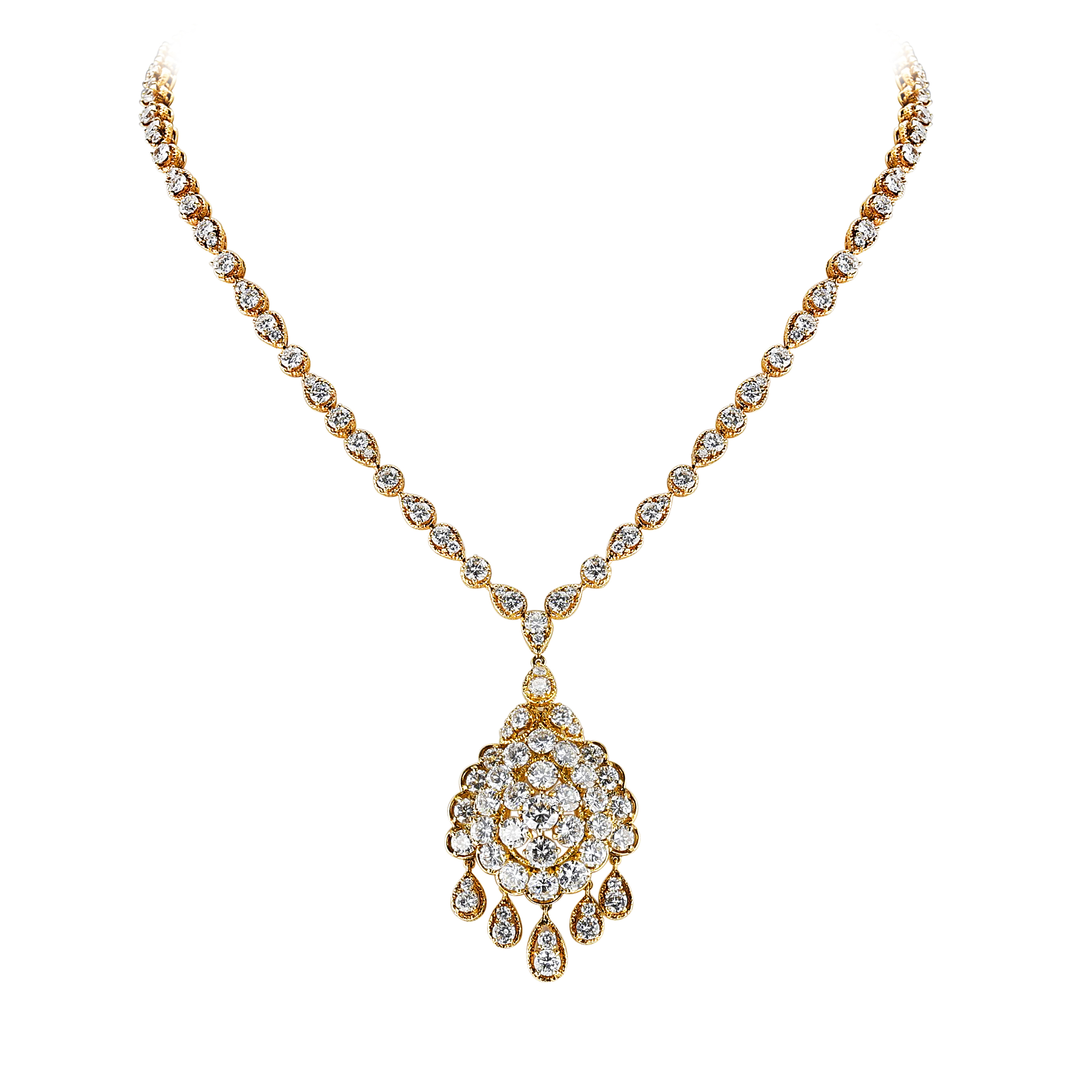 Van Cleef & Arpels Gold And Diamond Drop Earring And