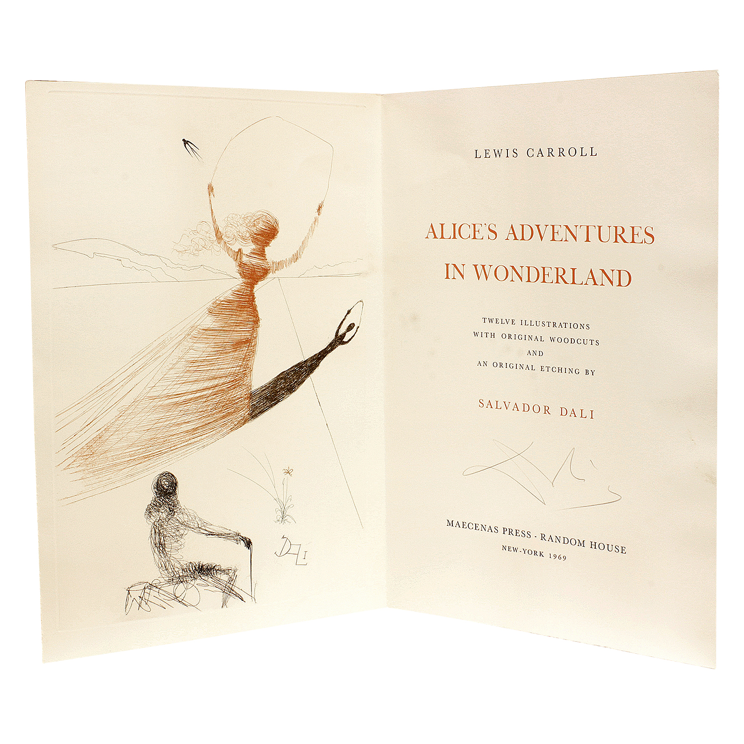 洋書 Alice's Adventures in Wonderland S Dali Lewis Carroll, Salvador Dalí Vintage Alice's Adventures In