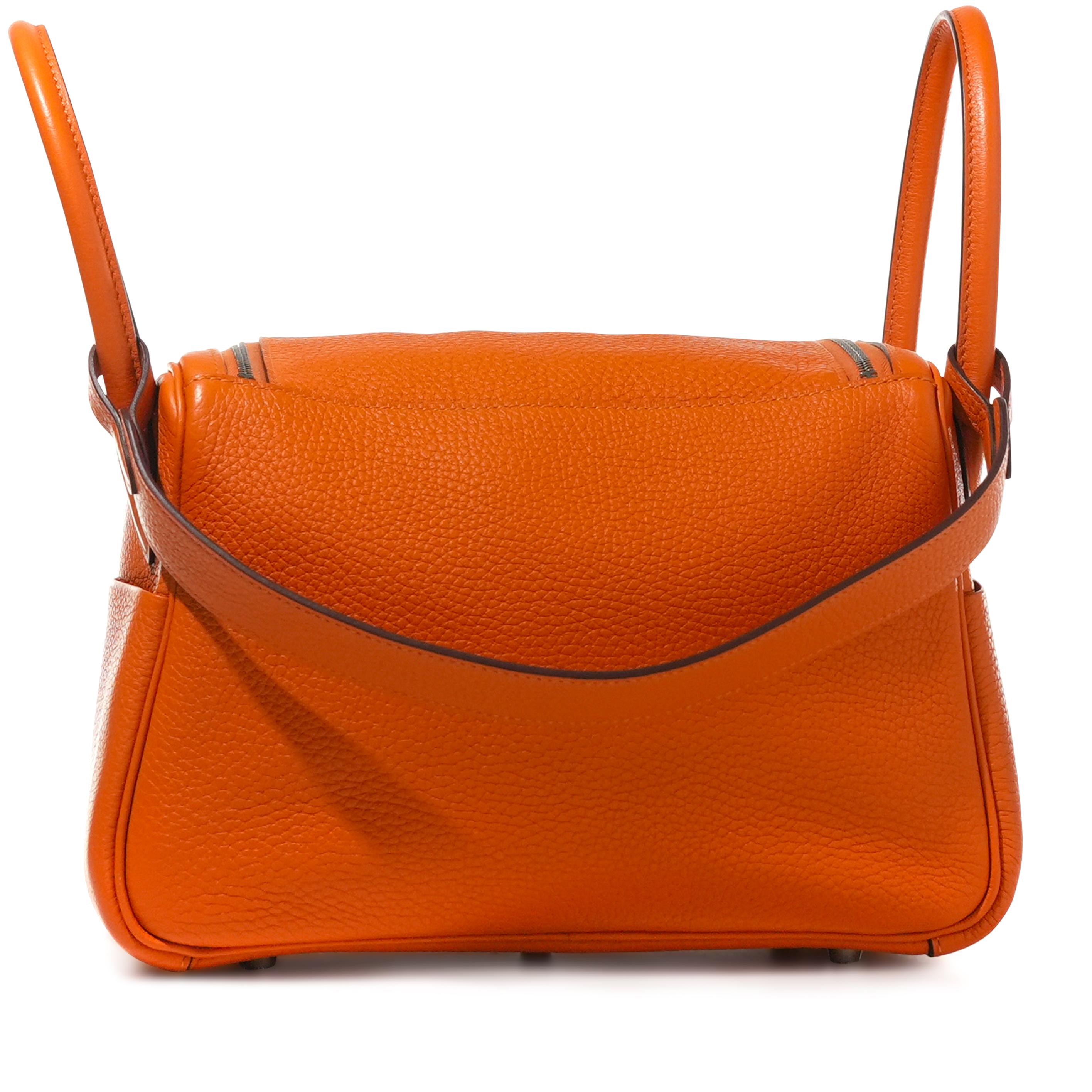 Hermès Orange H Clemence Lindy 26 Gold Hardware, 2018 Available