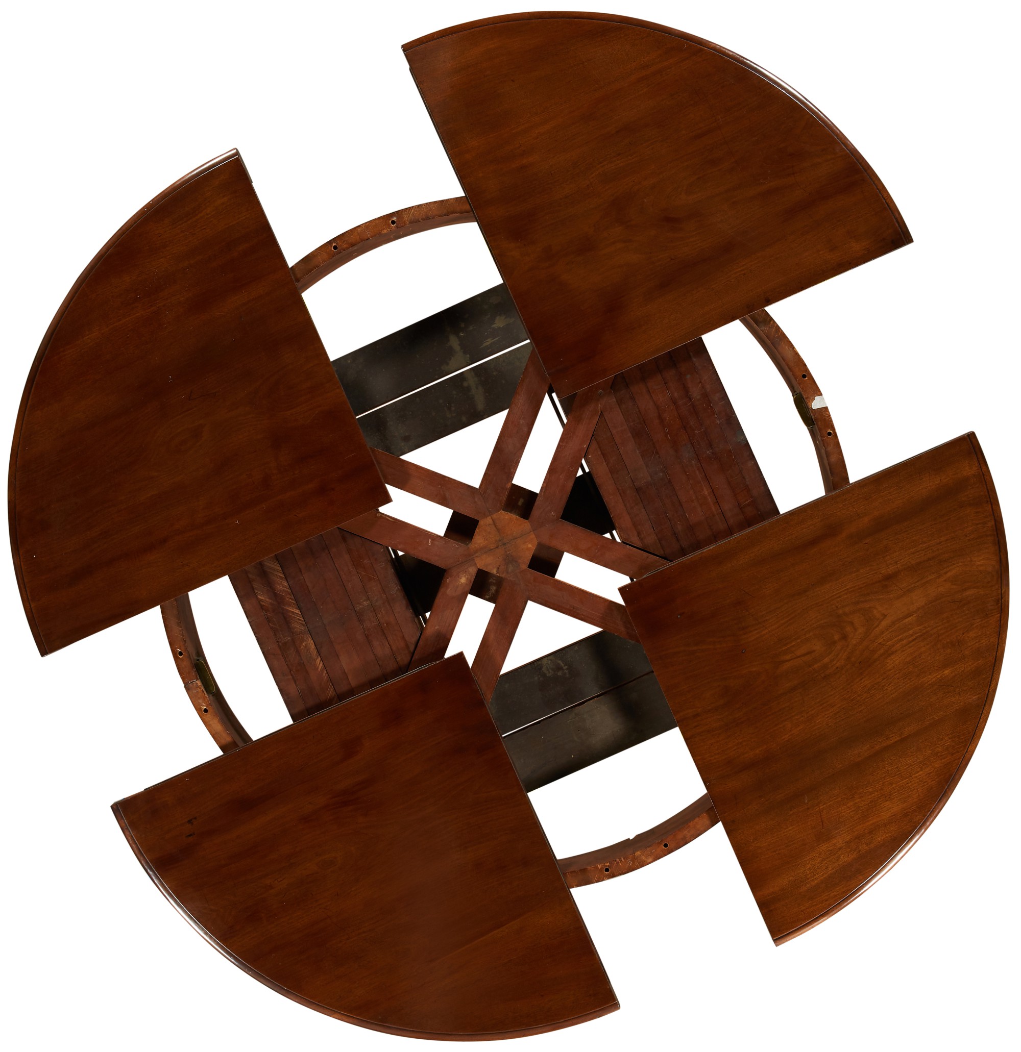 AN EARLY VICTORIAN EXPANDING DINING TABLE BY JOHNSTONE & JEANES, MID