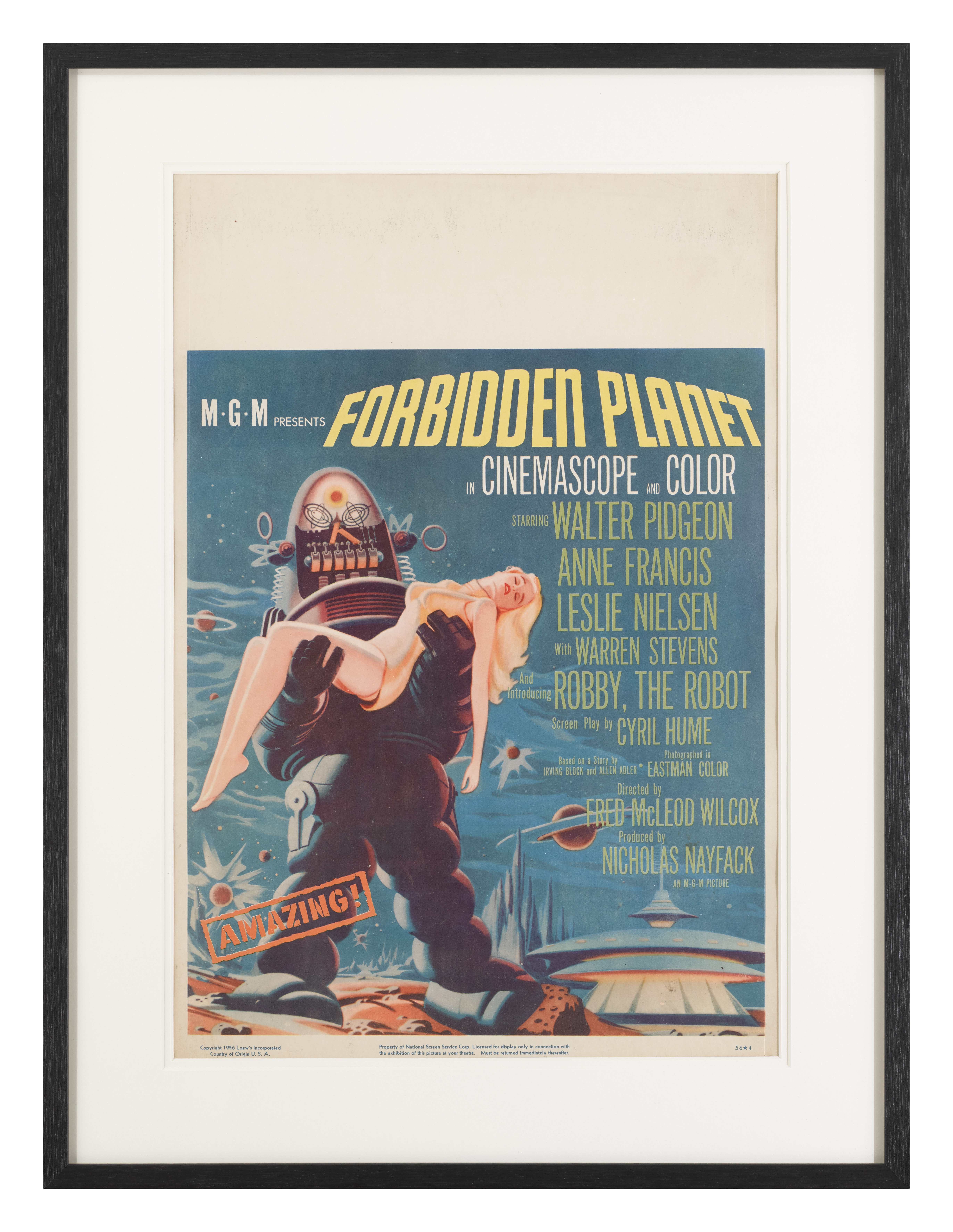 Vintage Forbidden Planet Movie Poster Available For