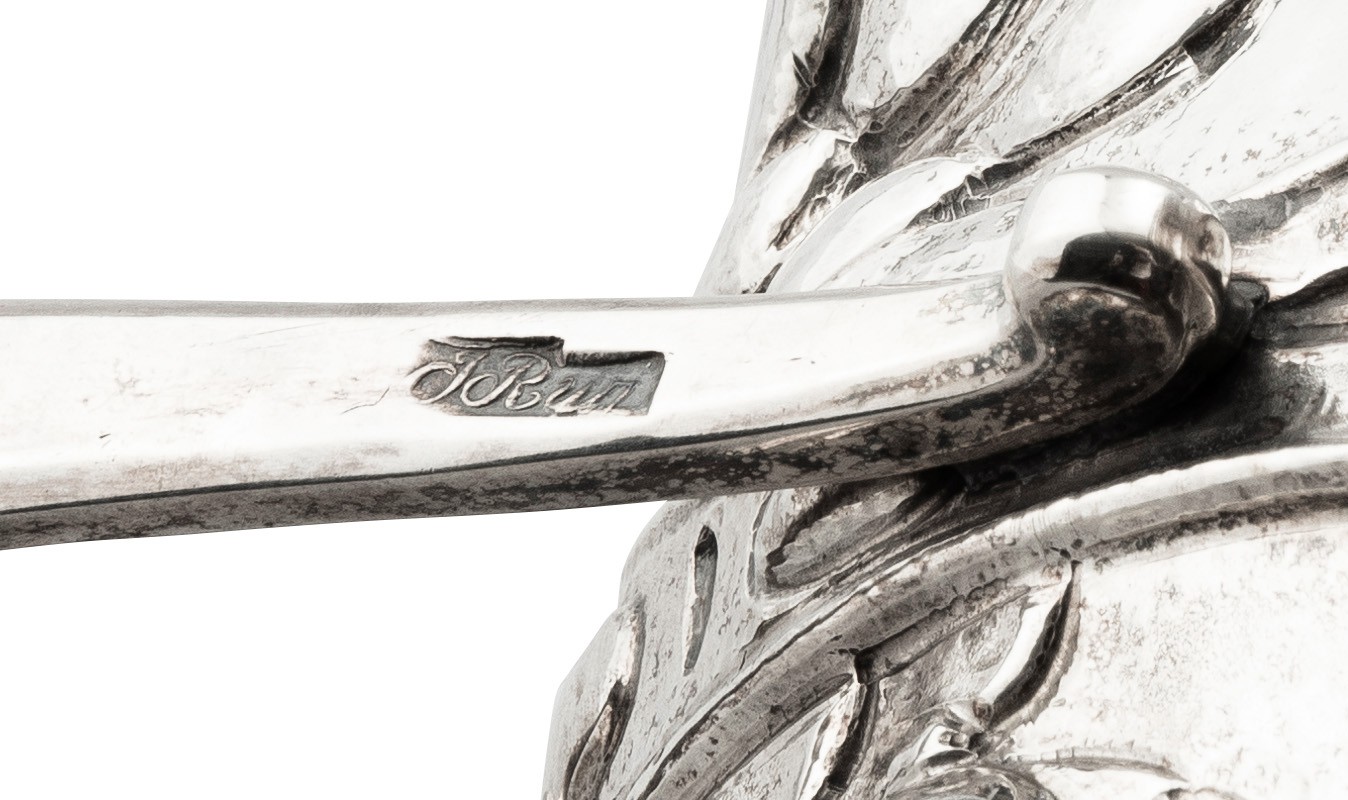 A SouthAmerican silver chamberpot, maker's mark J Ruz, 19th century